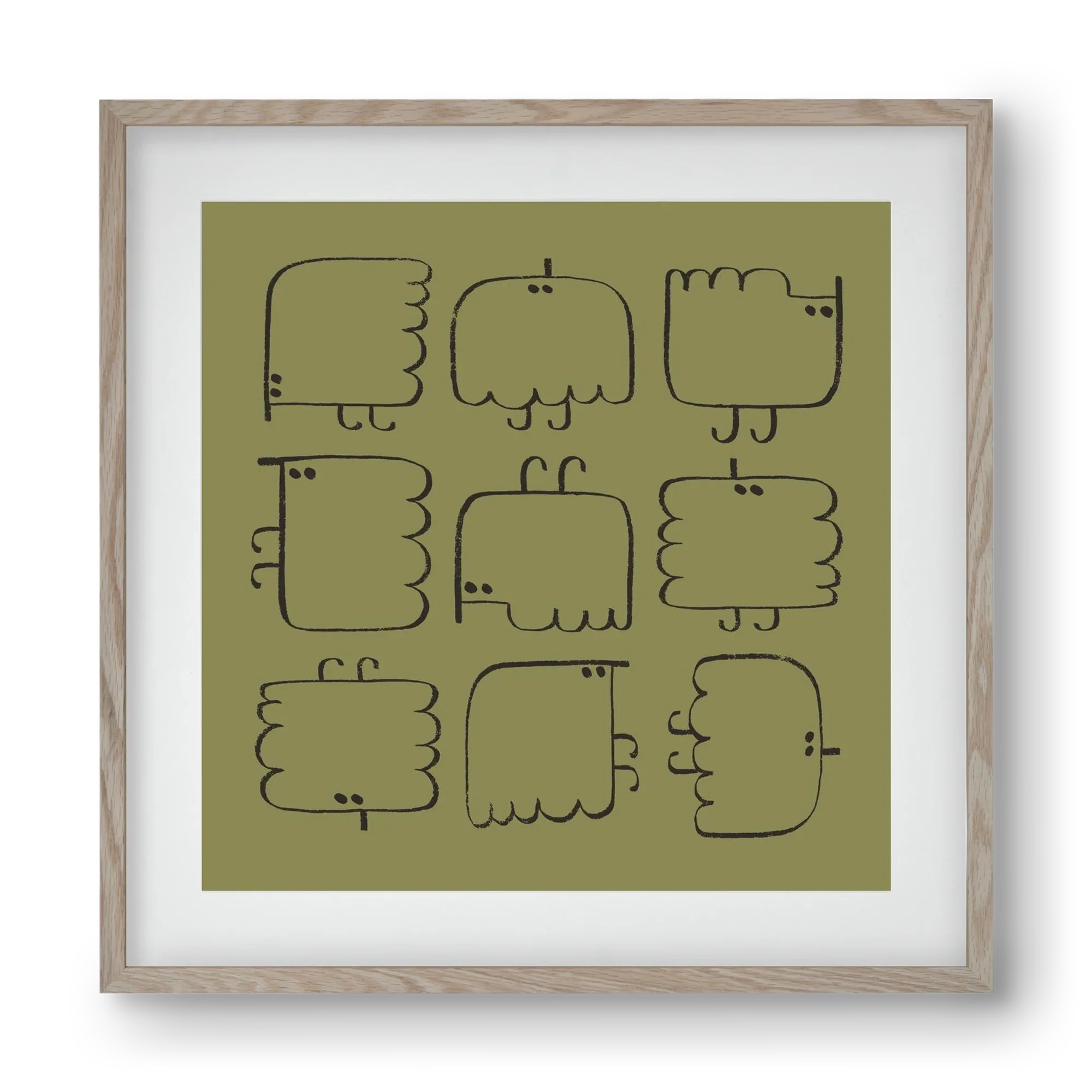 Funny Bird (dark green) - artbridge