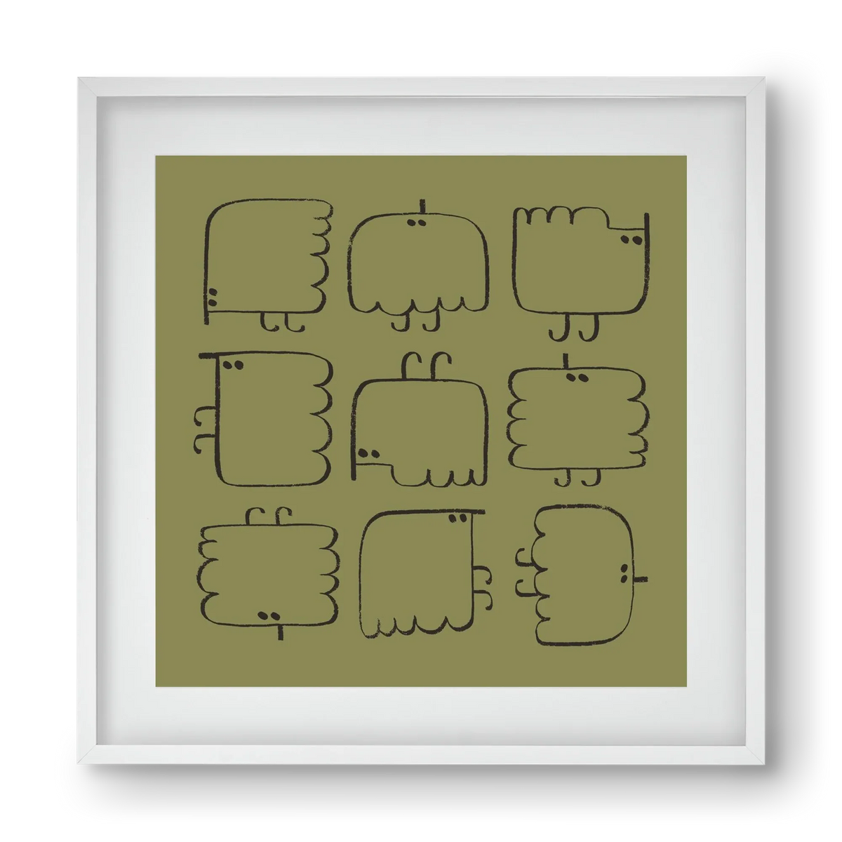 Funny Bird (dark green) - artbridge