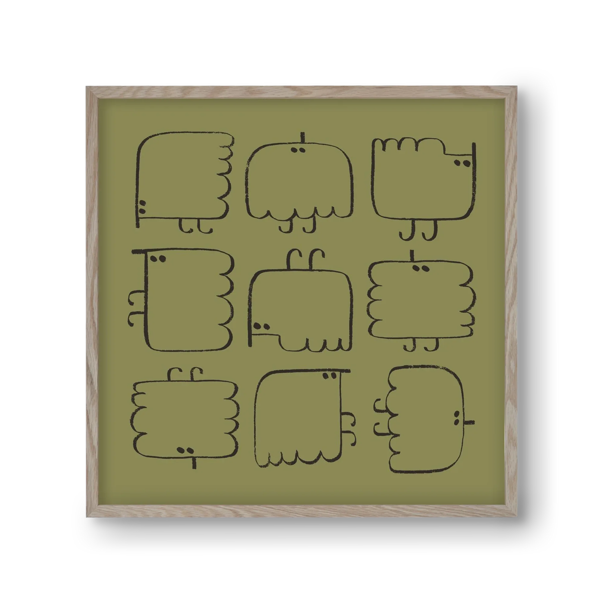 Funny Bird (dark green) - artbridge