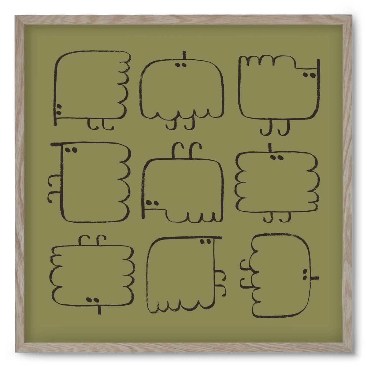 Funny Bird (dark green) - artbridge