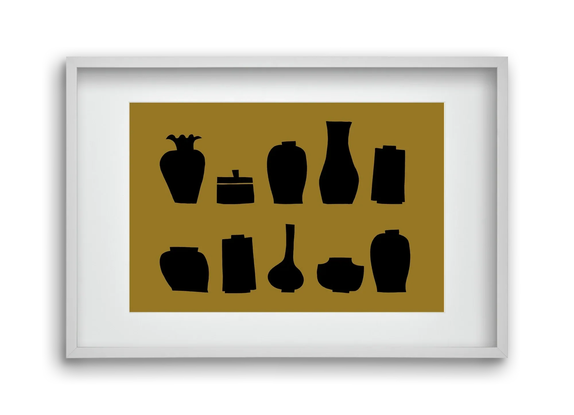 Vases line (ochre) - artbridge