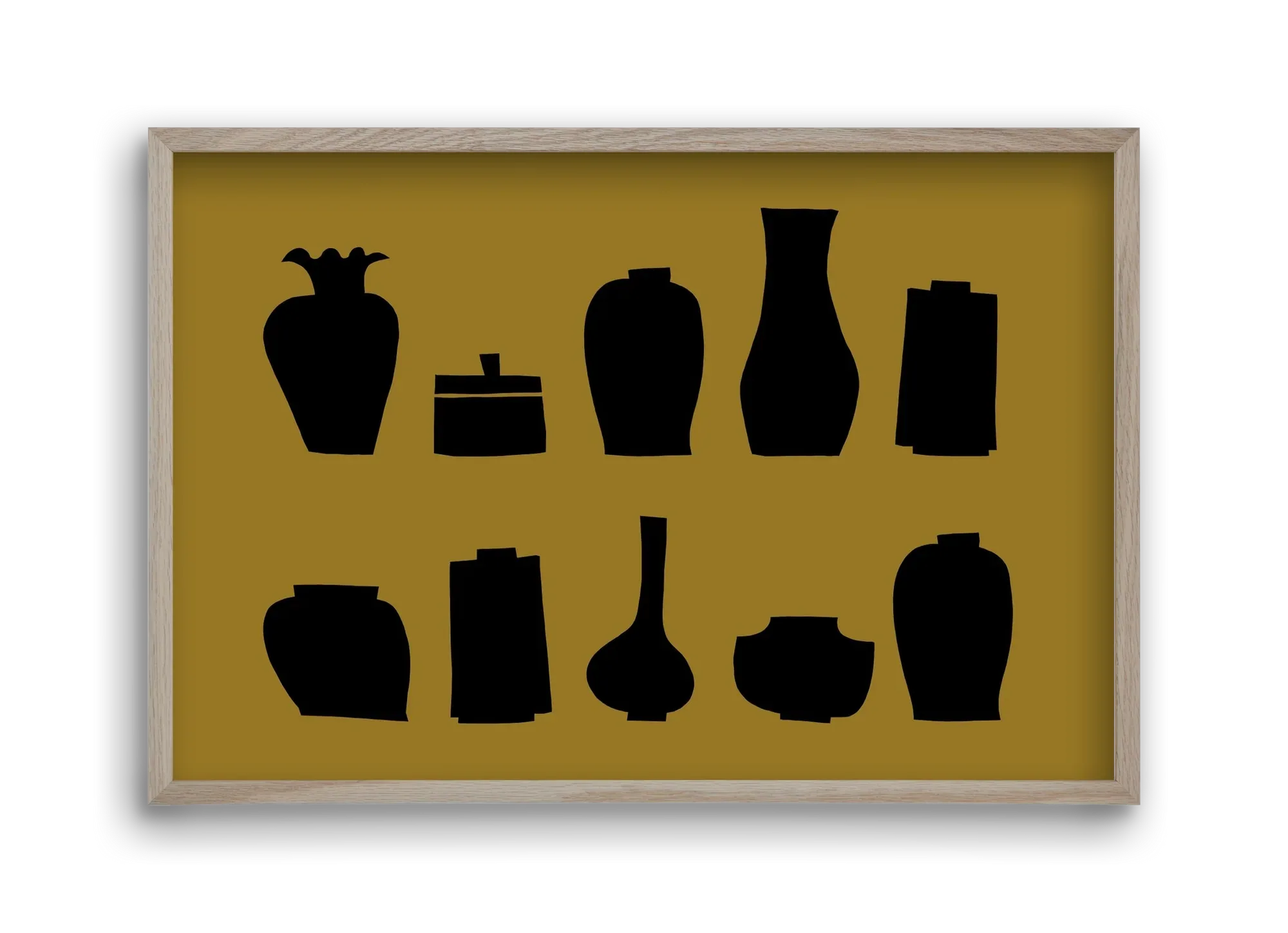 Vases line (ochre) - artbridge