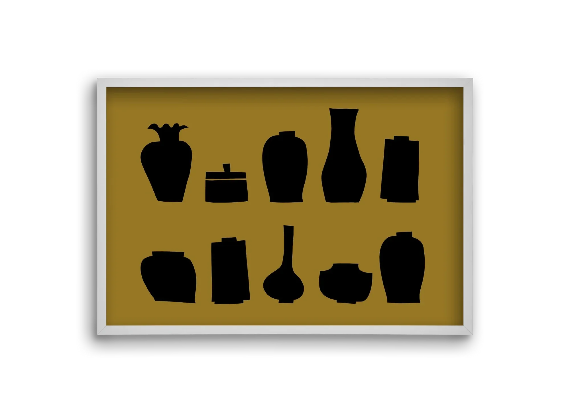 Vases line (ochre) - artbridge