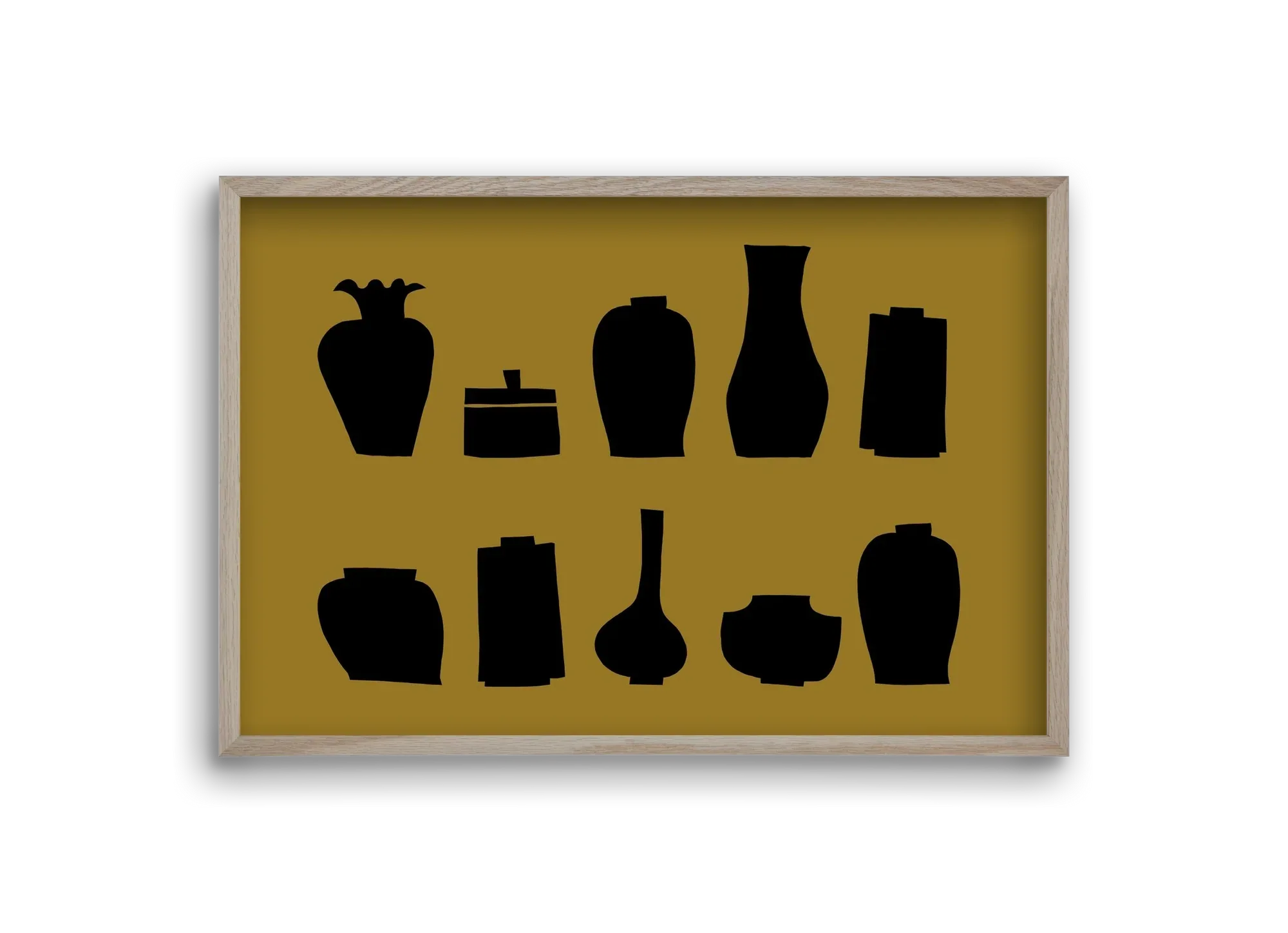 Vases line (ochre) - artbridge