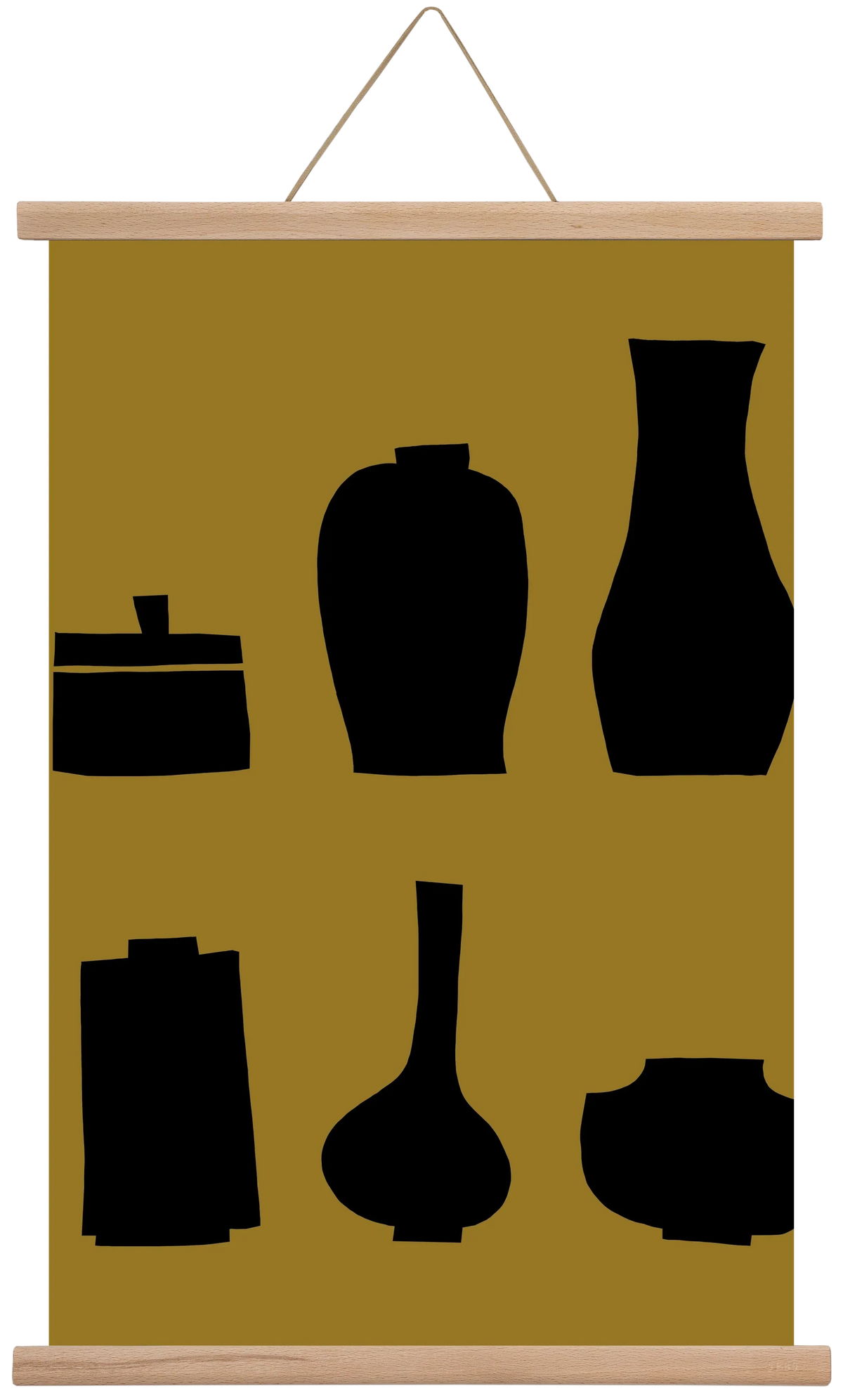 Vases line (ochre) - artbridge
