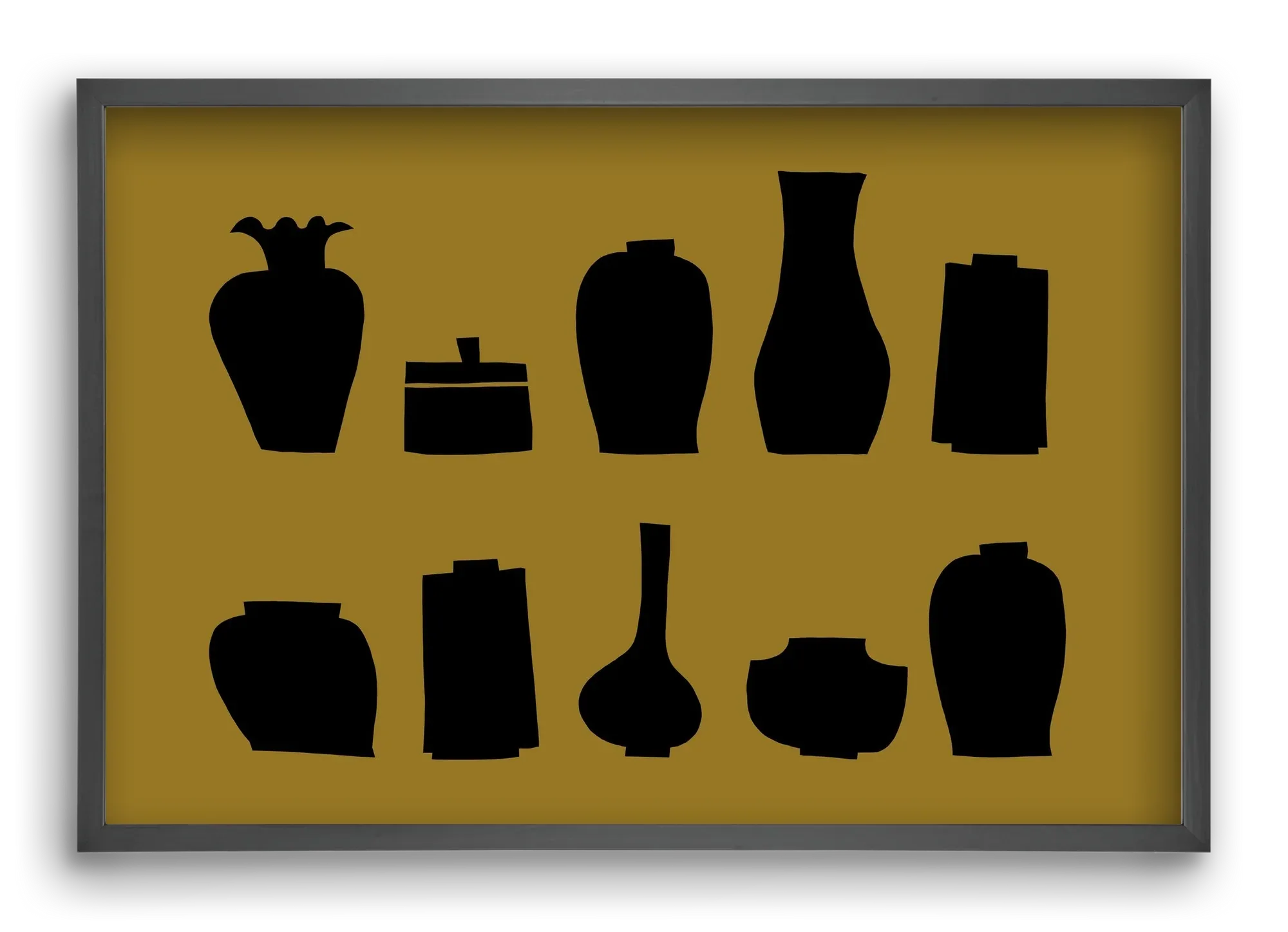 Vases line (ochre) - artbridge