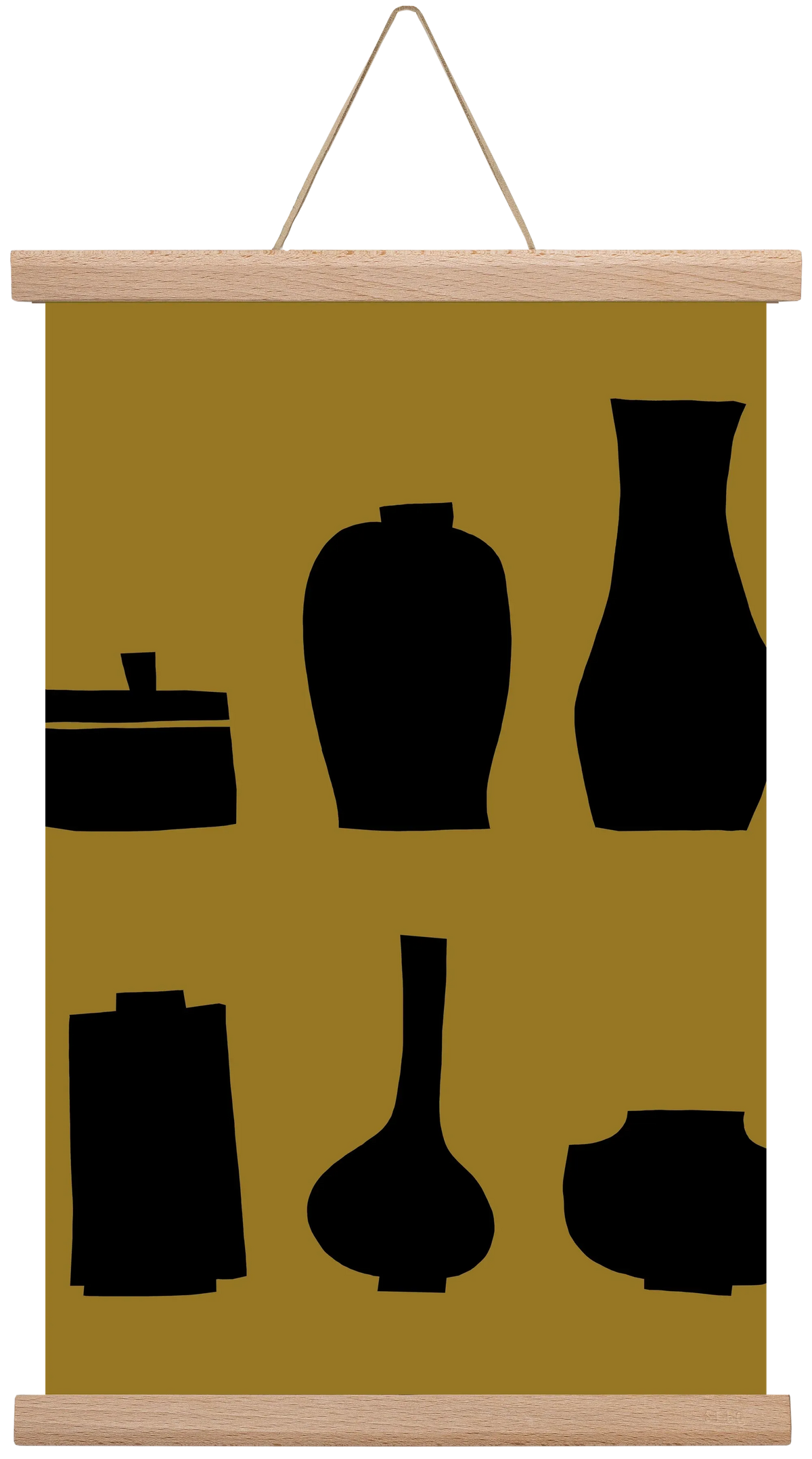 Vases line (ochre) - artbridge