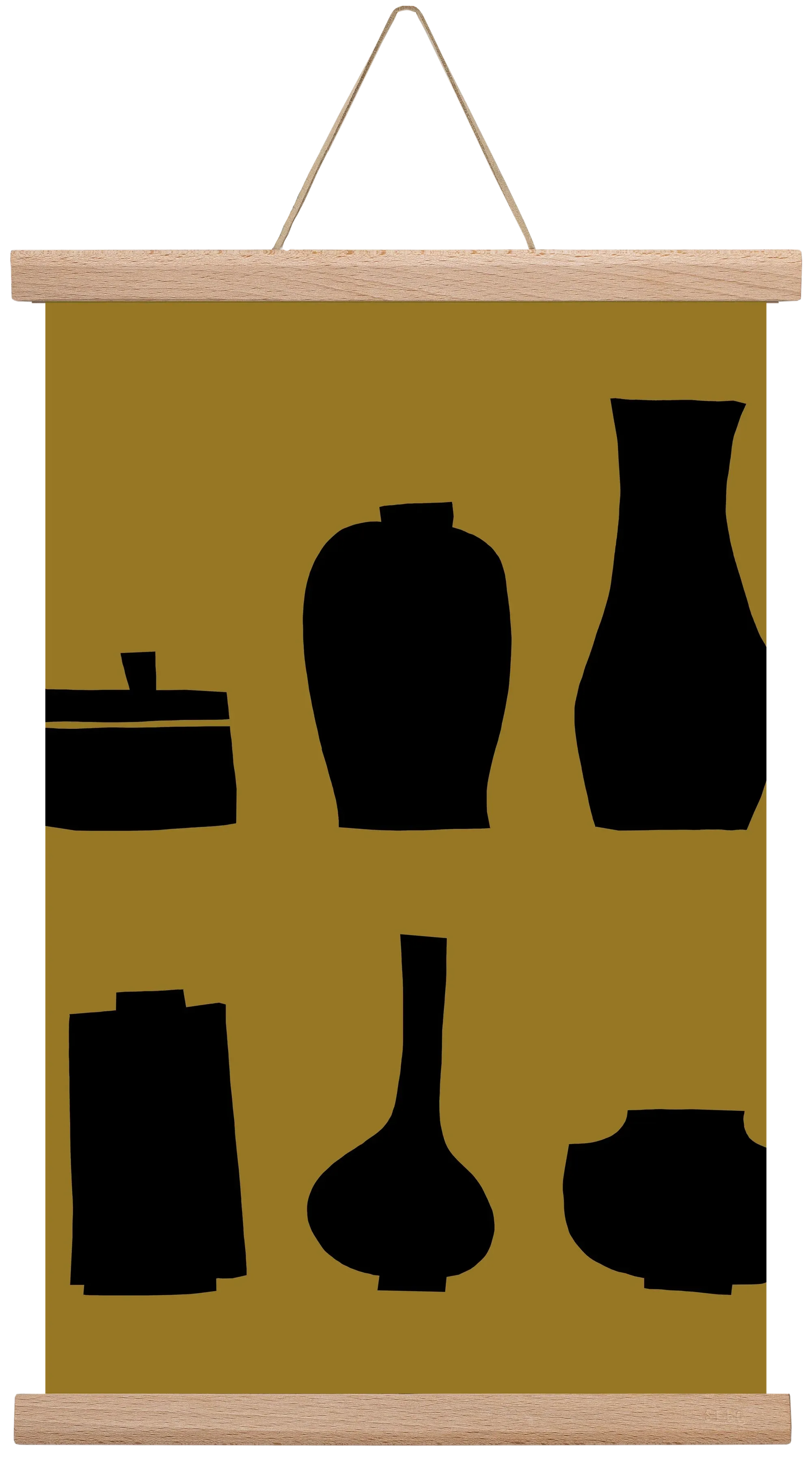 Vases line (ochre) - artbridge