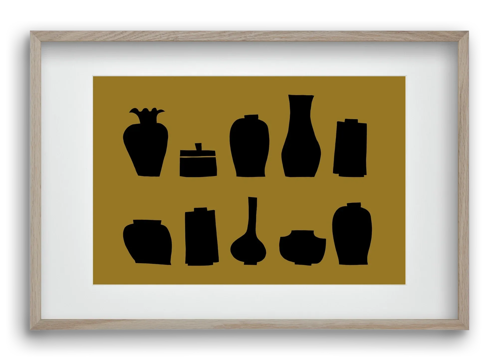 Vases line (ochre) - artbridge
