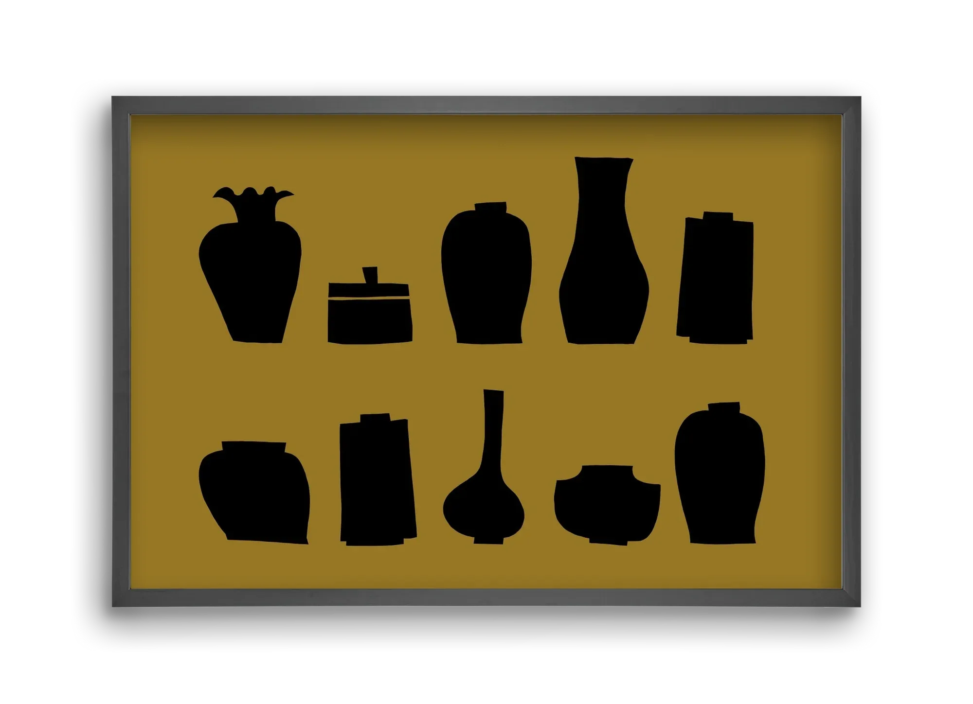 Vases line (ochre) - artbridge