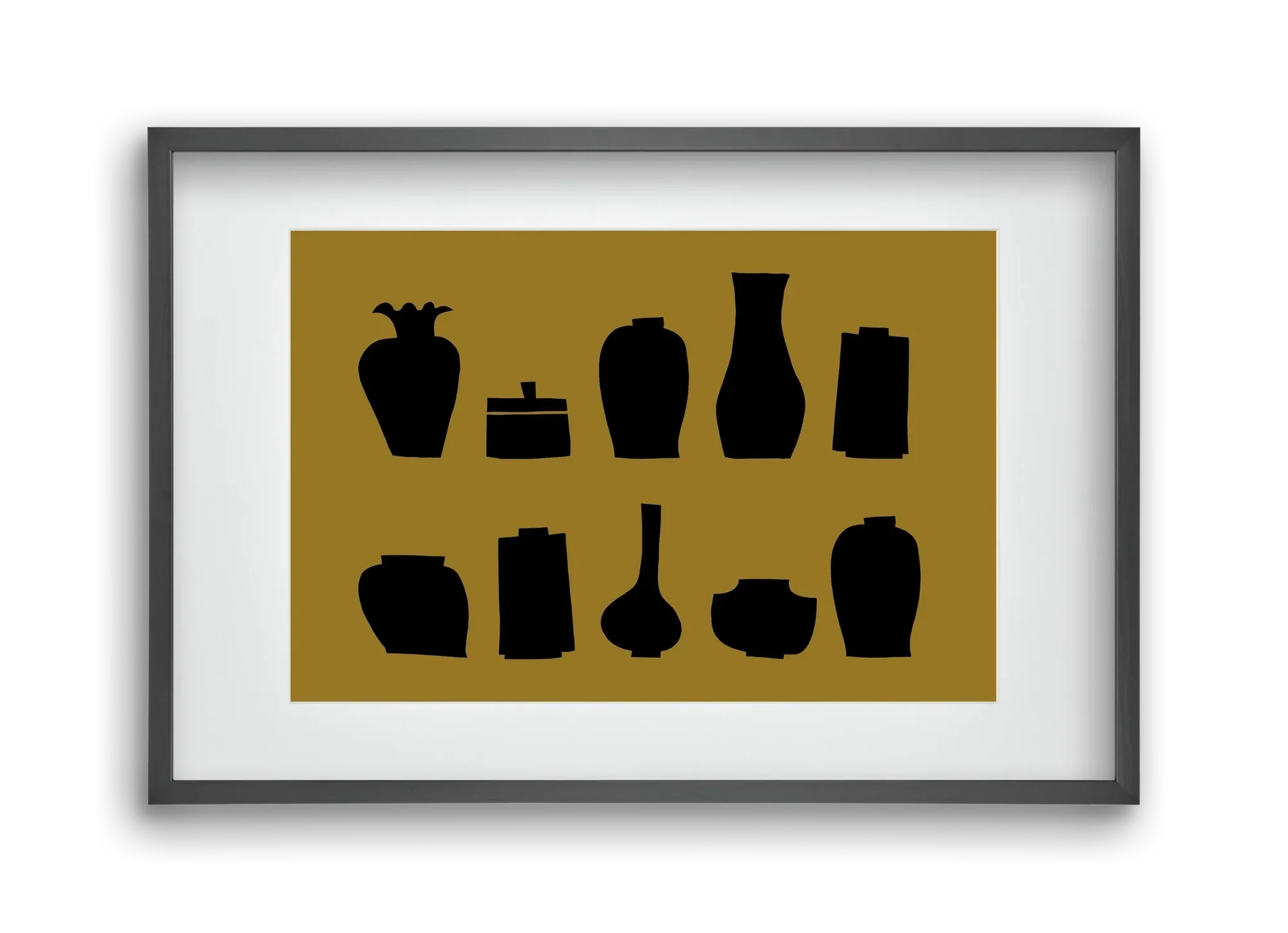 Vases line (ochre) - artbridge