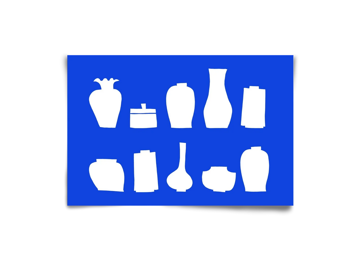 Vases line (blue) - artbridge
