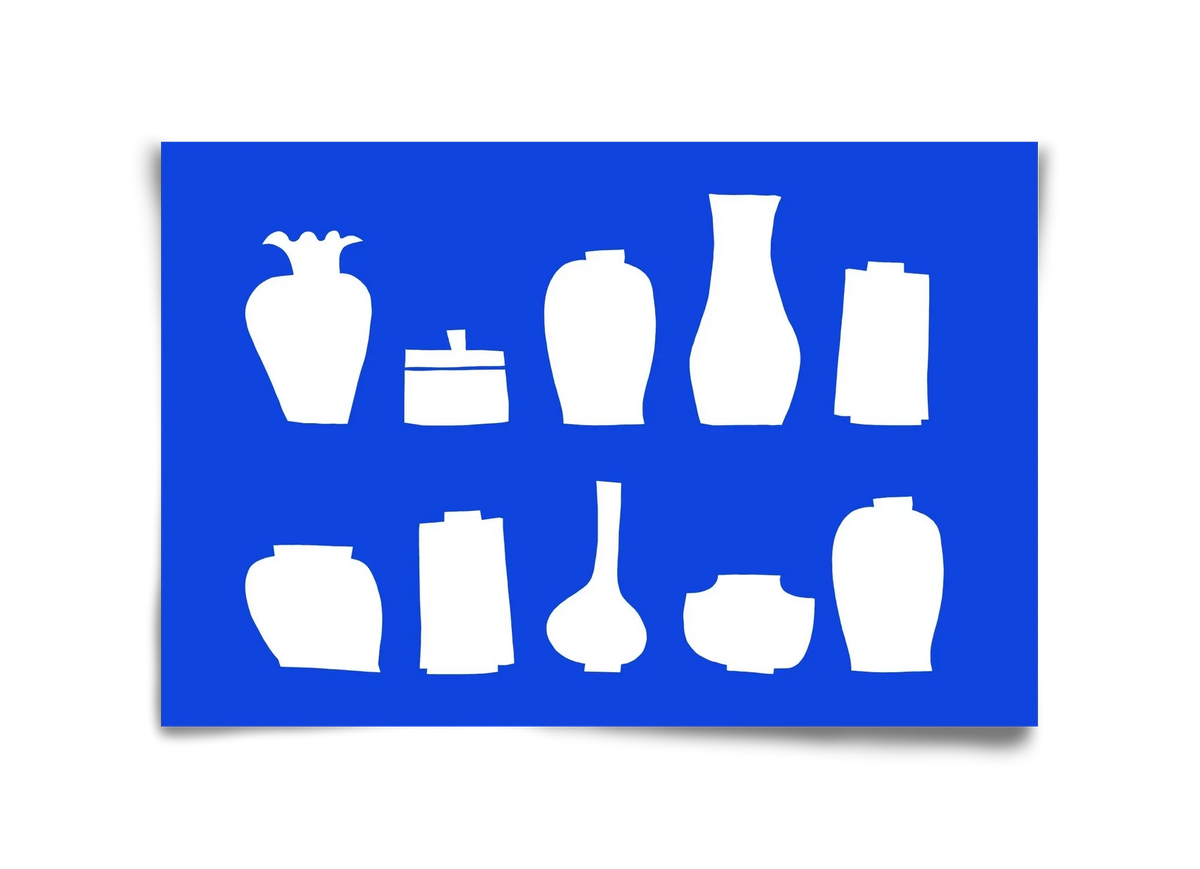 Vases line (blue) - artbridge