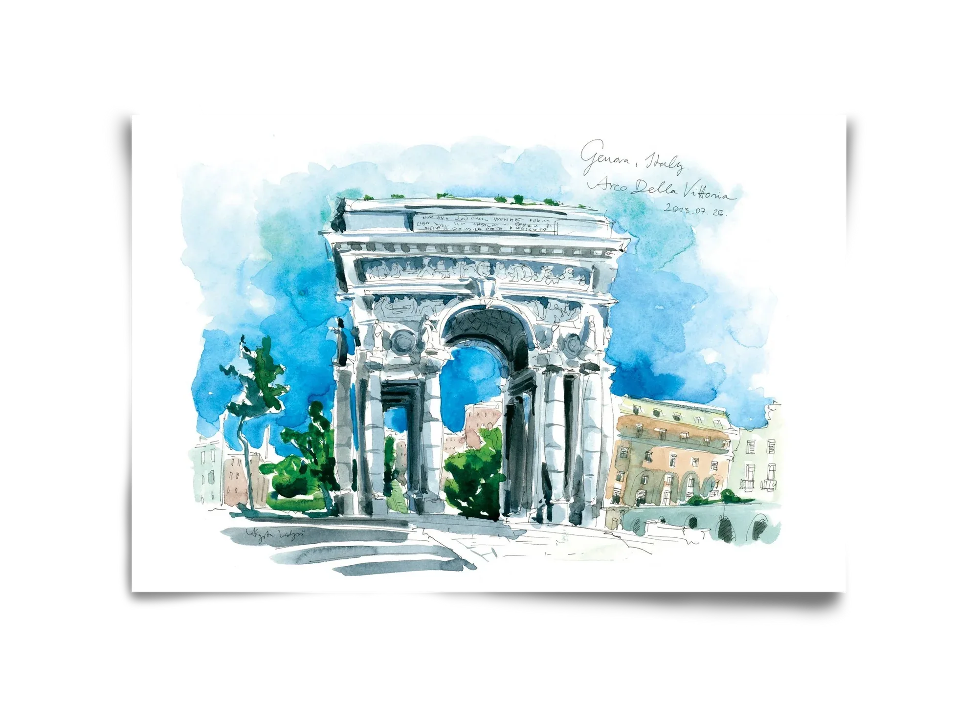 GENOVA, Arco della Vittoria, Italy - 2023.07.26. - artbridge
