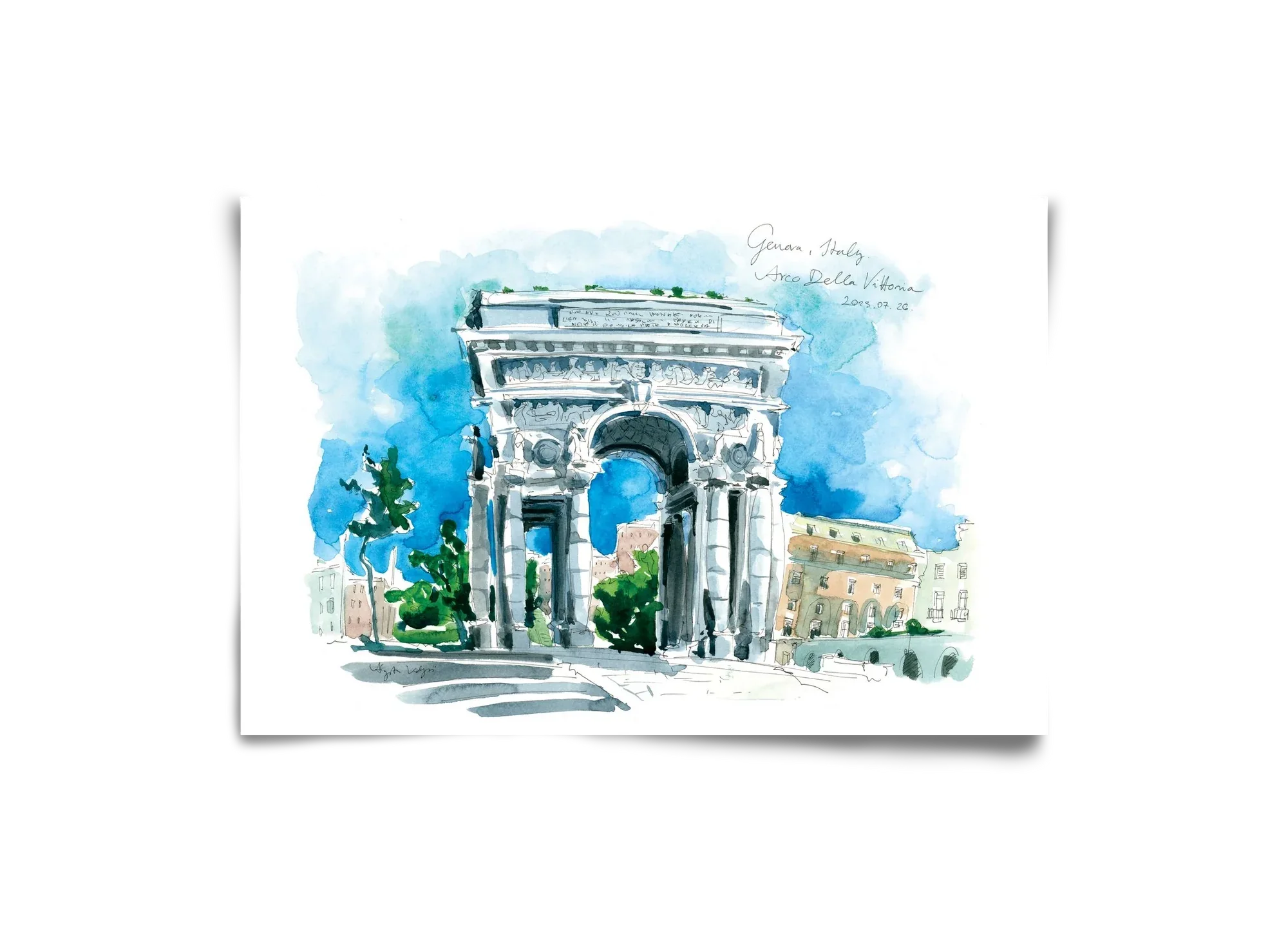 GENOVA, Arco della Vittoria, Italy - 2023.07.26. - artbridge
