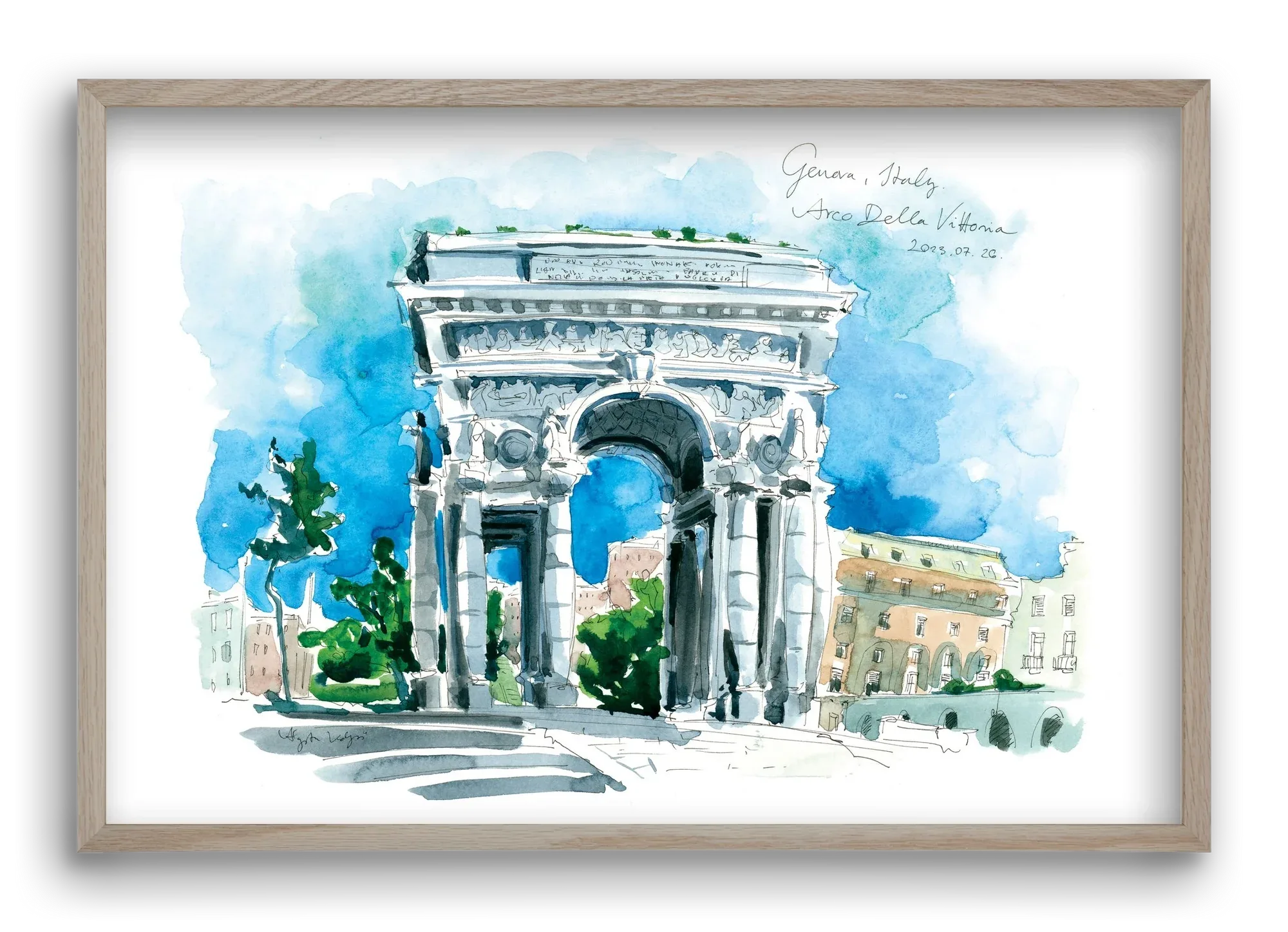 GENOVA, Arco della Vittoria, Italy - 2023.07.26. - artbridge