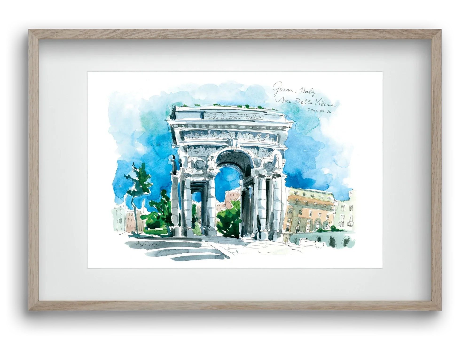GENOVA, Arco della Vittoria, Italy - 2023.07.26. - artbridge