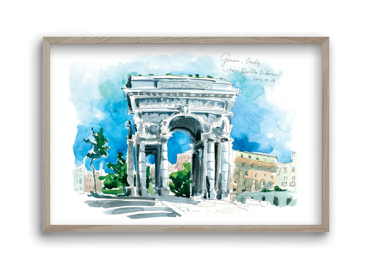 GENOVA, Arco della Vittoria, Italy - 2023.07.26. - artbridge