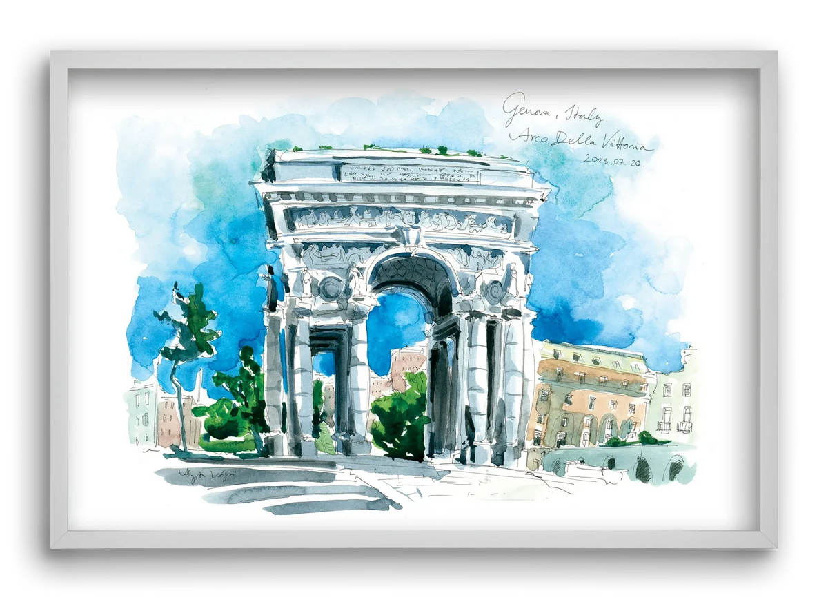 GENOVA, Arco della Vittoria, Italy - 2023.07.26. - artbridge