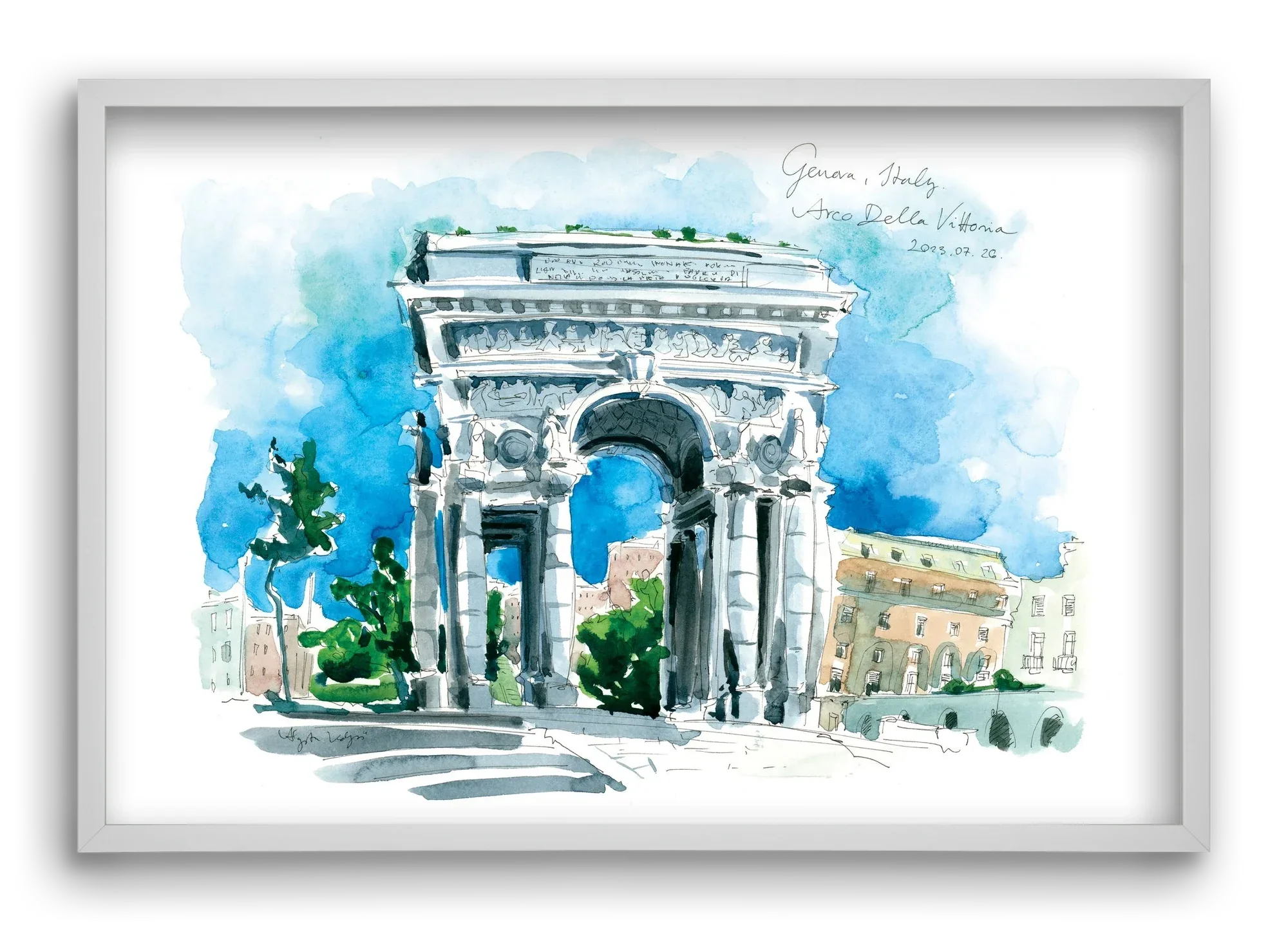 GENOVA, Arco della Vittoria, Italy - 2023.07.26. - artbridge