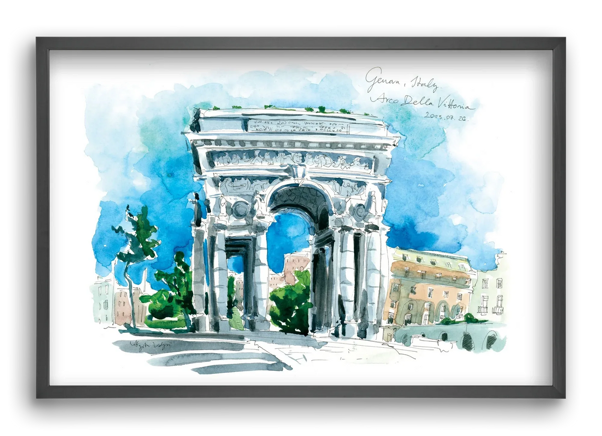 GENOVA, Arco della Vittoria, Italy - 2023.07.26. - artbridge