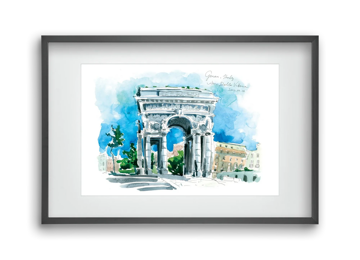 GENOVA, Arco della Vittoria, Italy - 2023.07.26. - artbridge