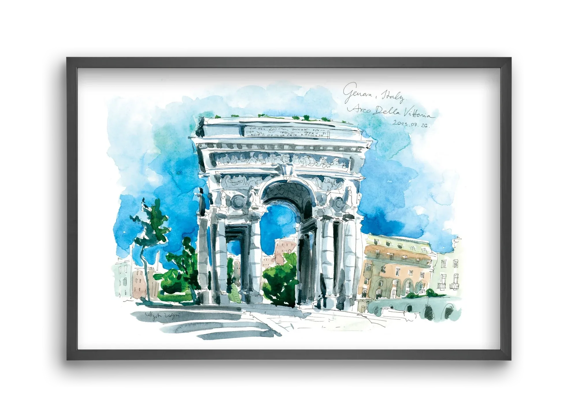 GENOVA, Arco della Vittoria, Italy - 2023.07.26. - artbridge