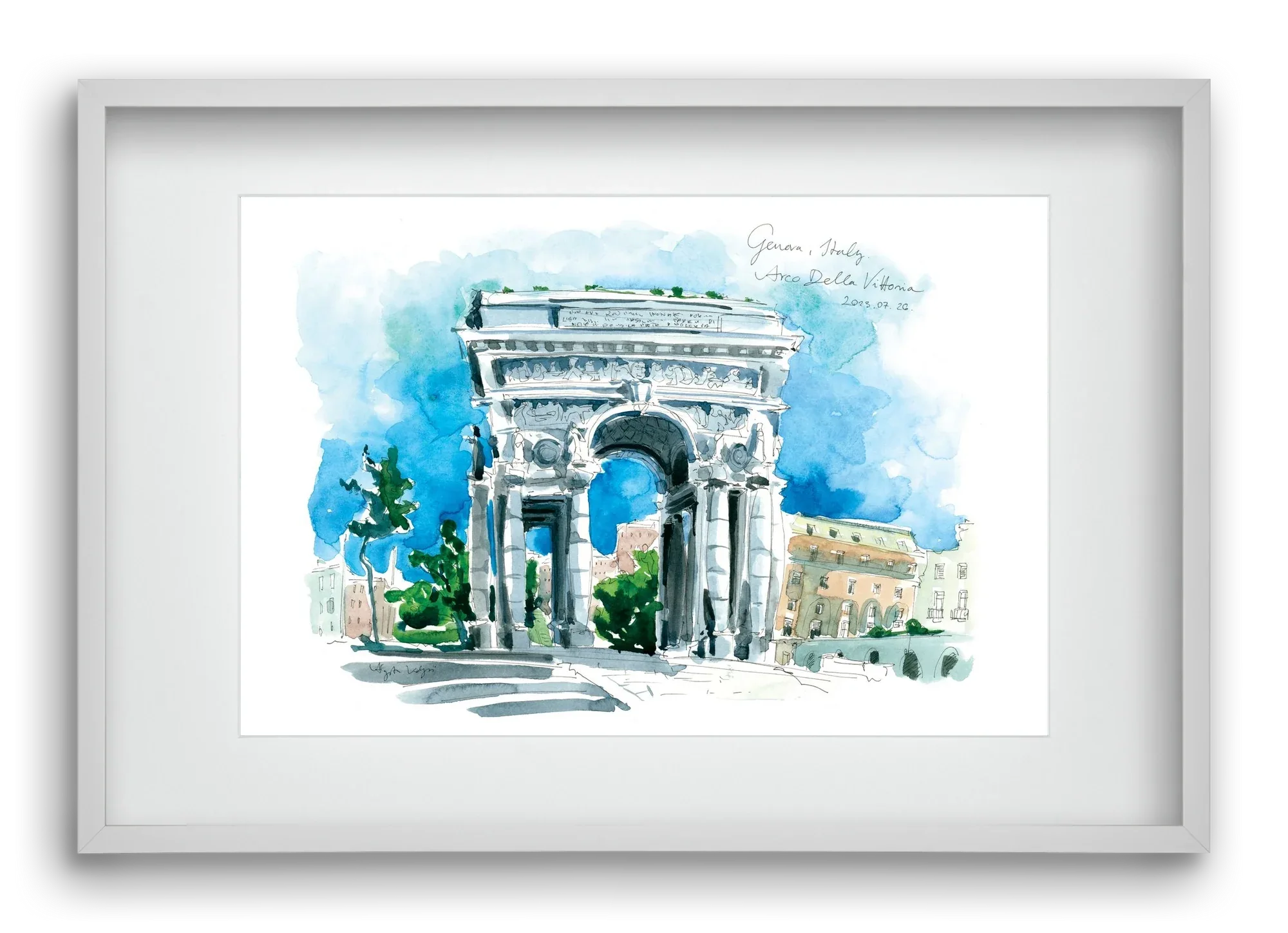 GENOVA, Arco della Vittoria, Italy - 2023.07.26. - artbridge