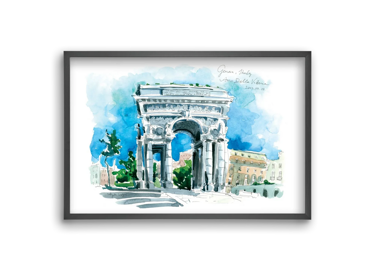 GENOVA, Arco della Vittoria, Italy - 2023.07.26. - artbridge