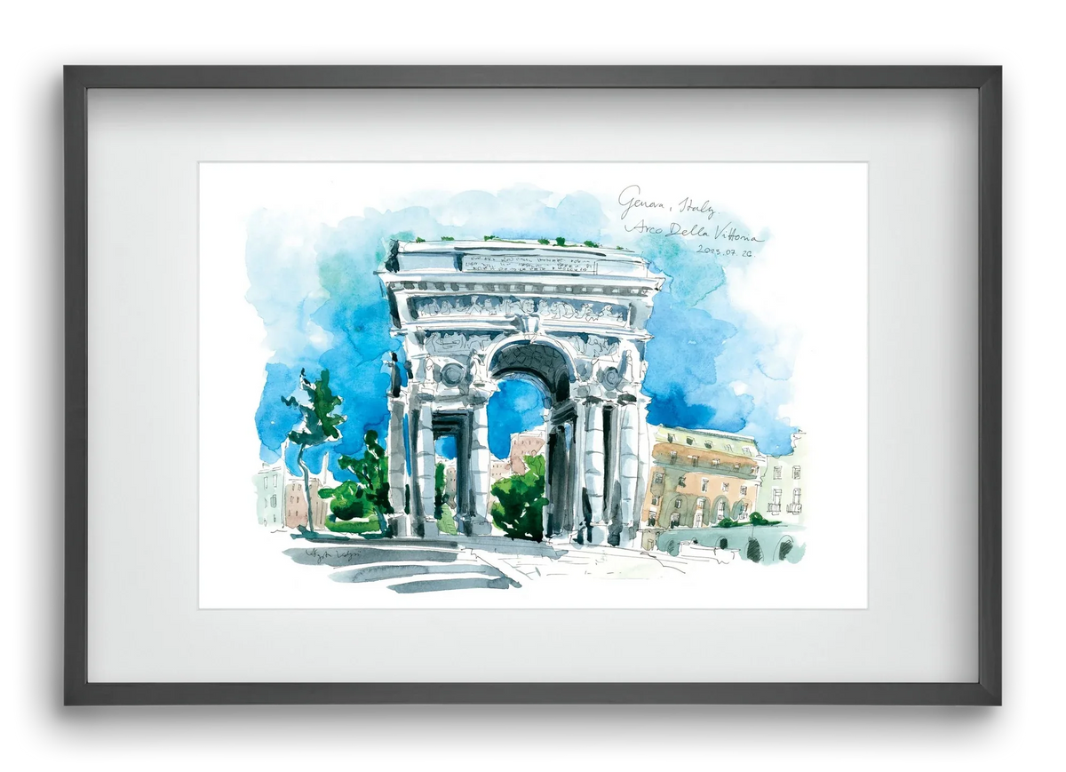 GENOVA, Arco della Vittoria, Italy - 2023.07.26. - artbridge