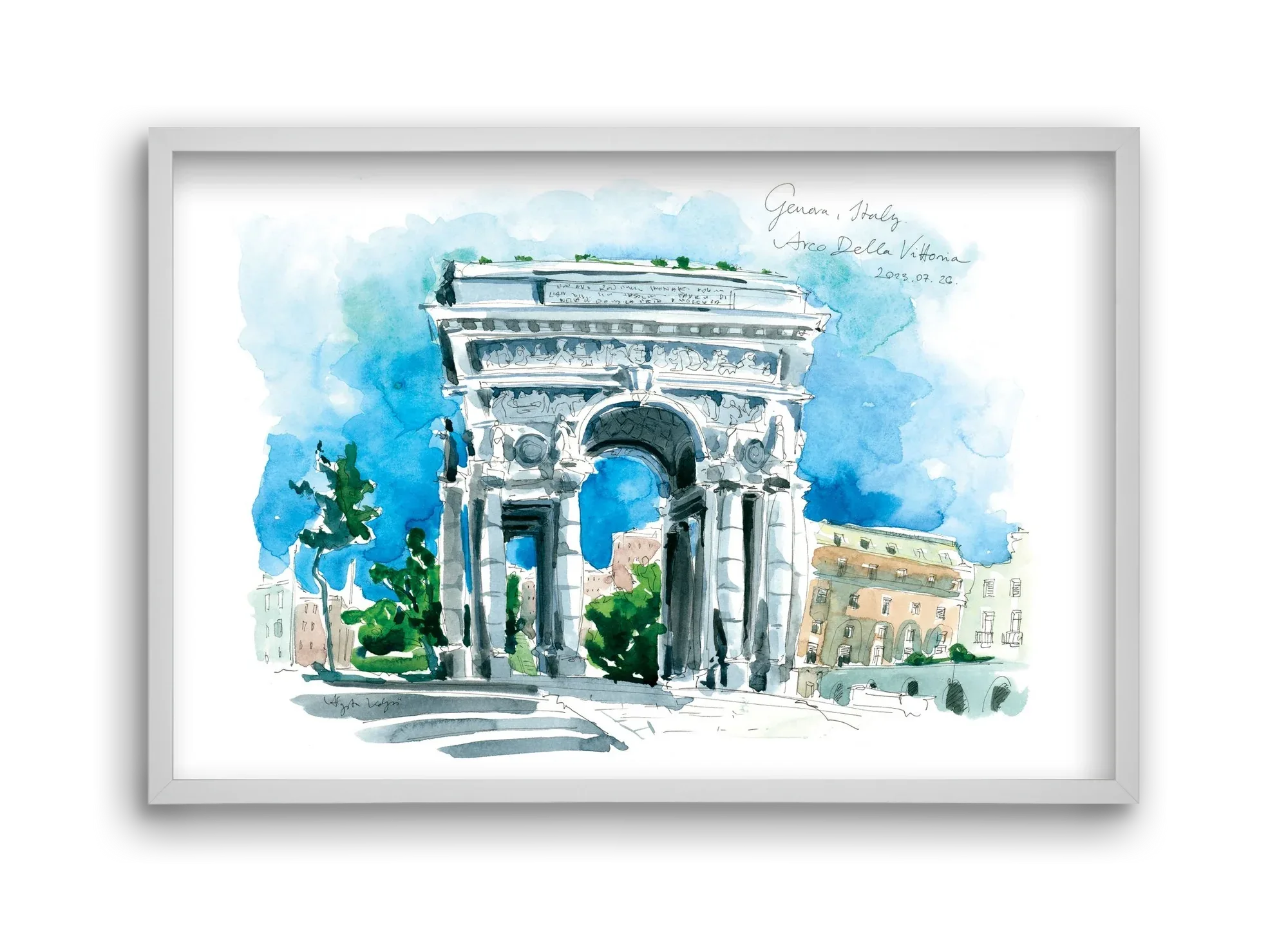 GENOVA, Arco della Vittoria, Italy - 2023.07.26. - artbridge