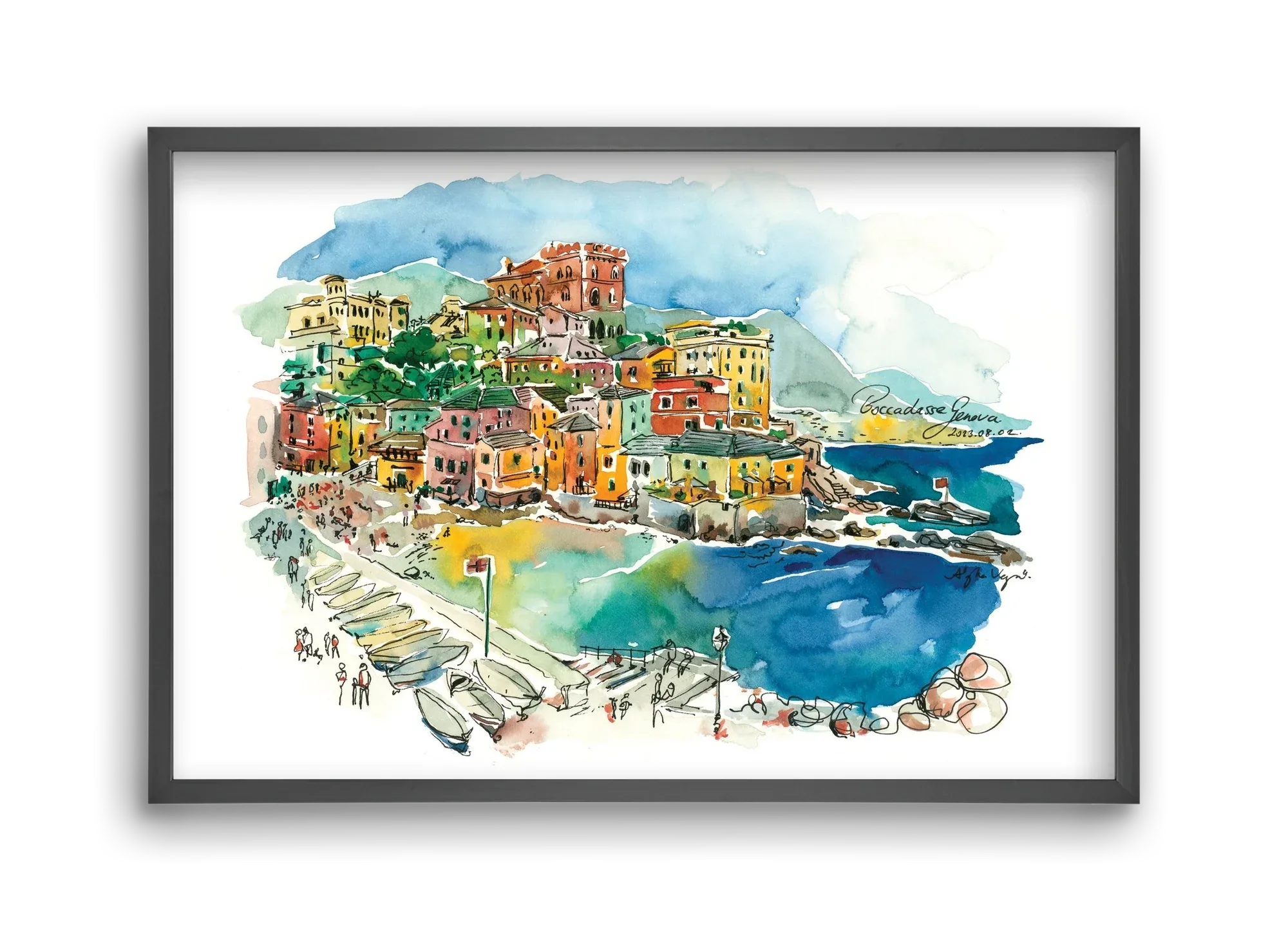 BOCCADASSE, Genova, Italy - 2023.08.02. - artbridge