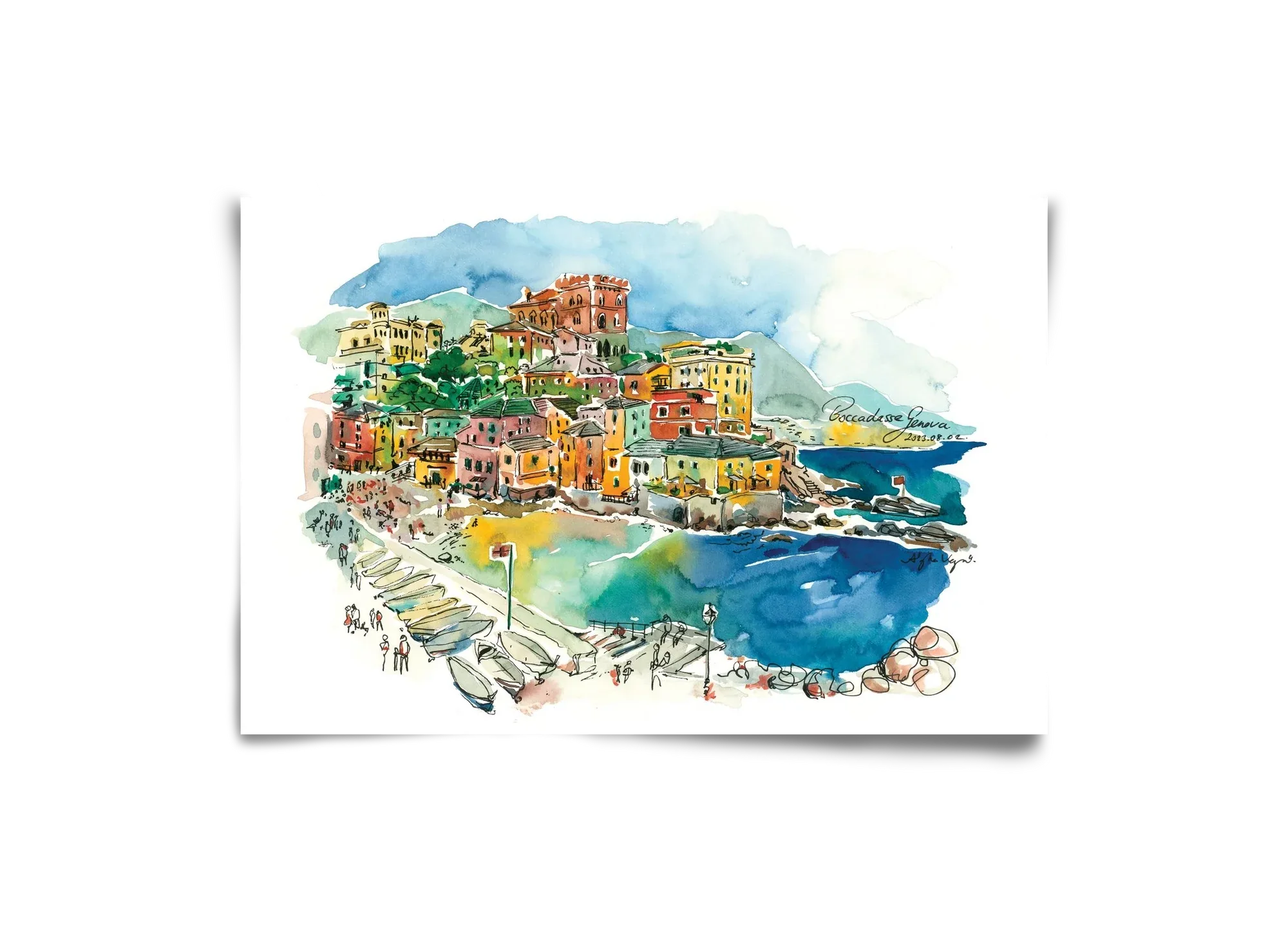 BOCCADASSE, Genova, Italy - 2023.08.02. - artbridge