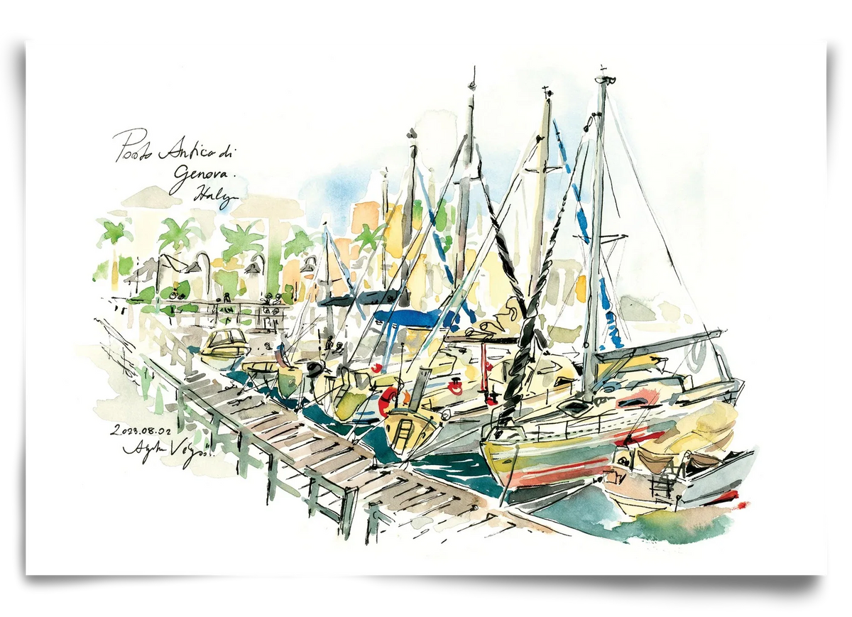PORTO ANTICO di Genova, Italy - 2023.08.02. - artbridge