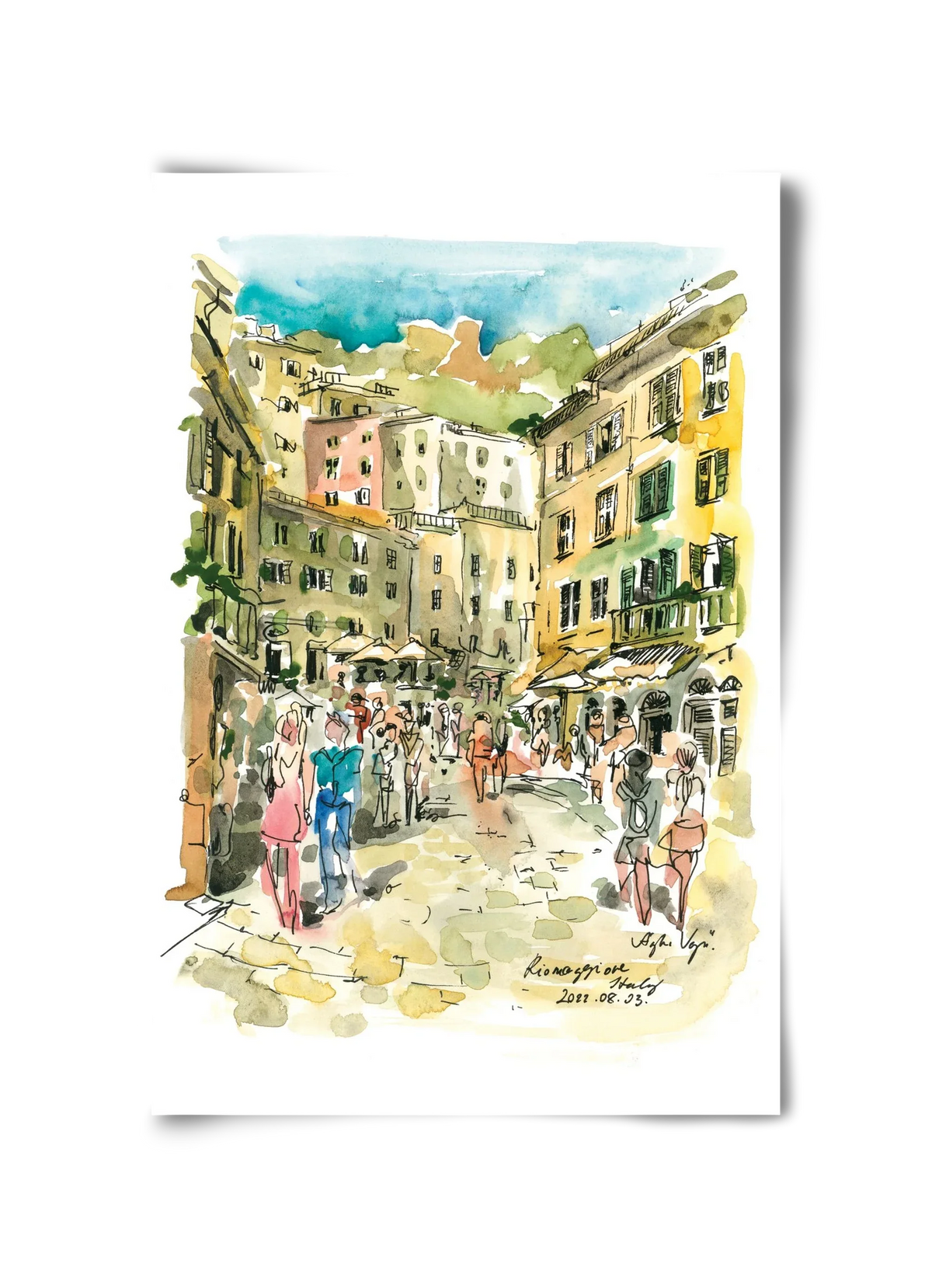 RIOMAGGIORE, Cinque Terre, Italy - 2022.08.03. - artbridge