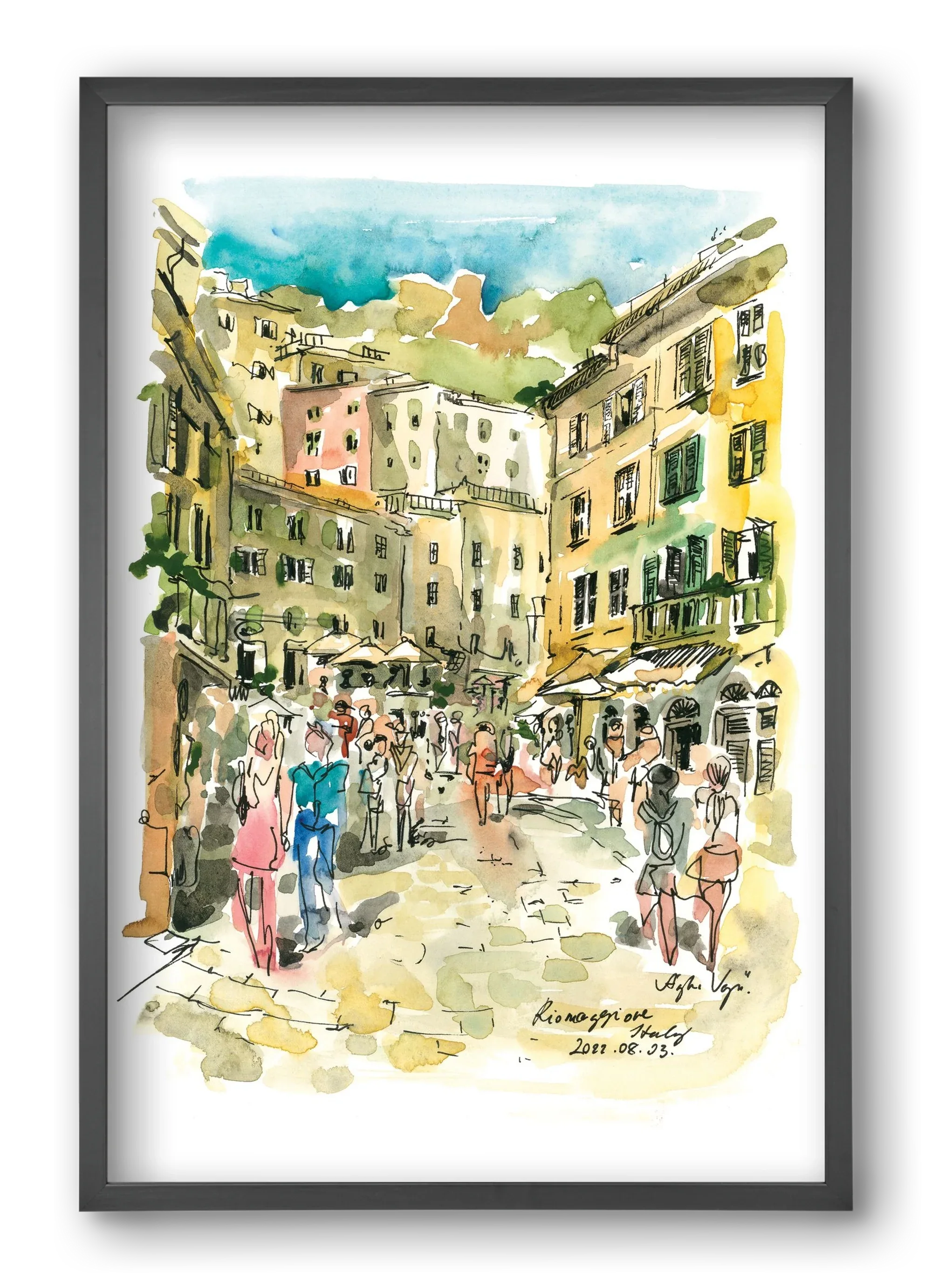 RIOMAGGIORE, Cinque Terre, Italy - 2022.08.03. - artbridge