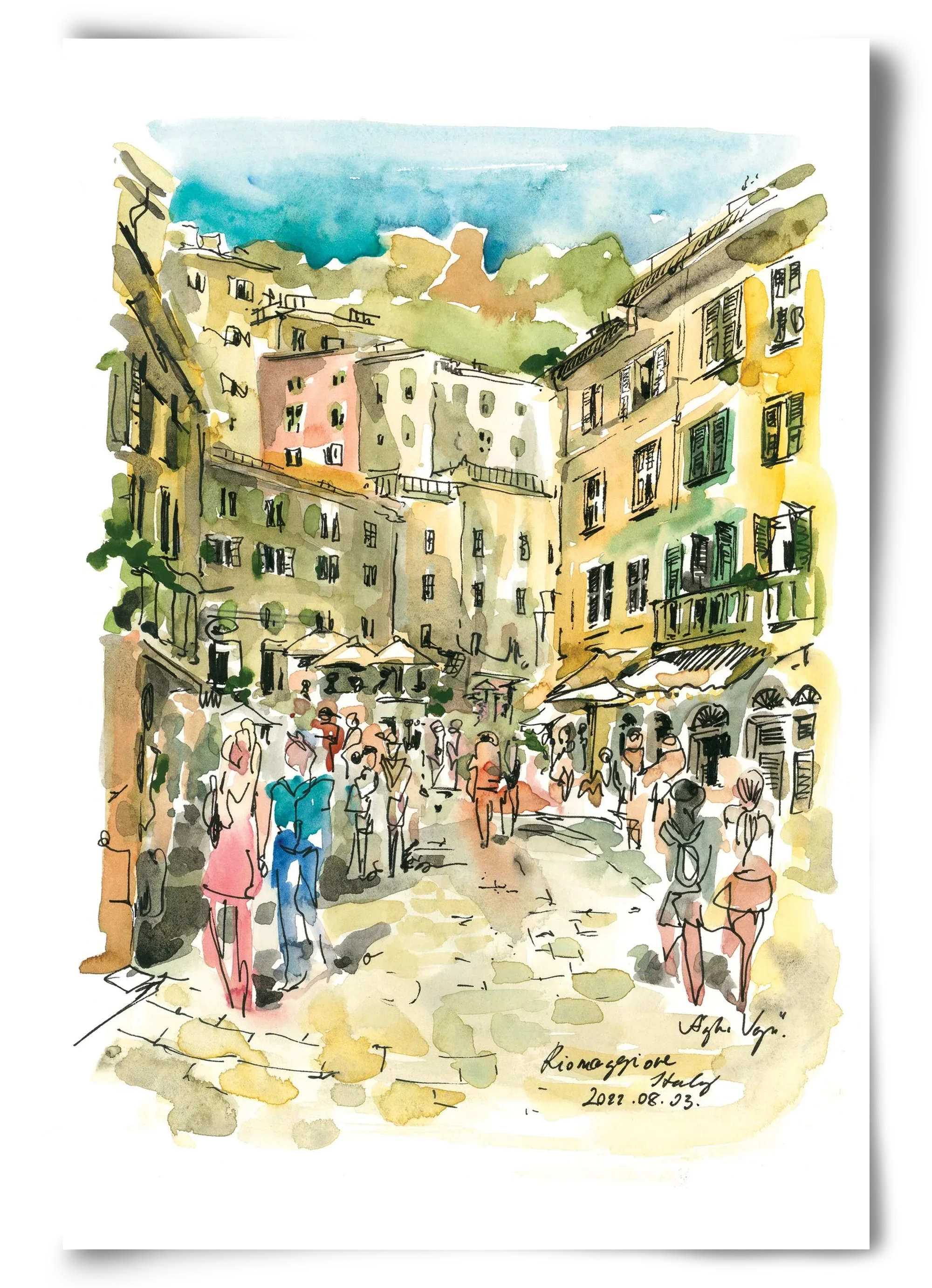 RIOMAGGIORE, Cinque Terre, Italy - 2022.08.03. - artbridge