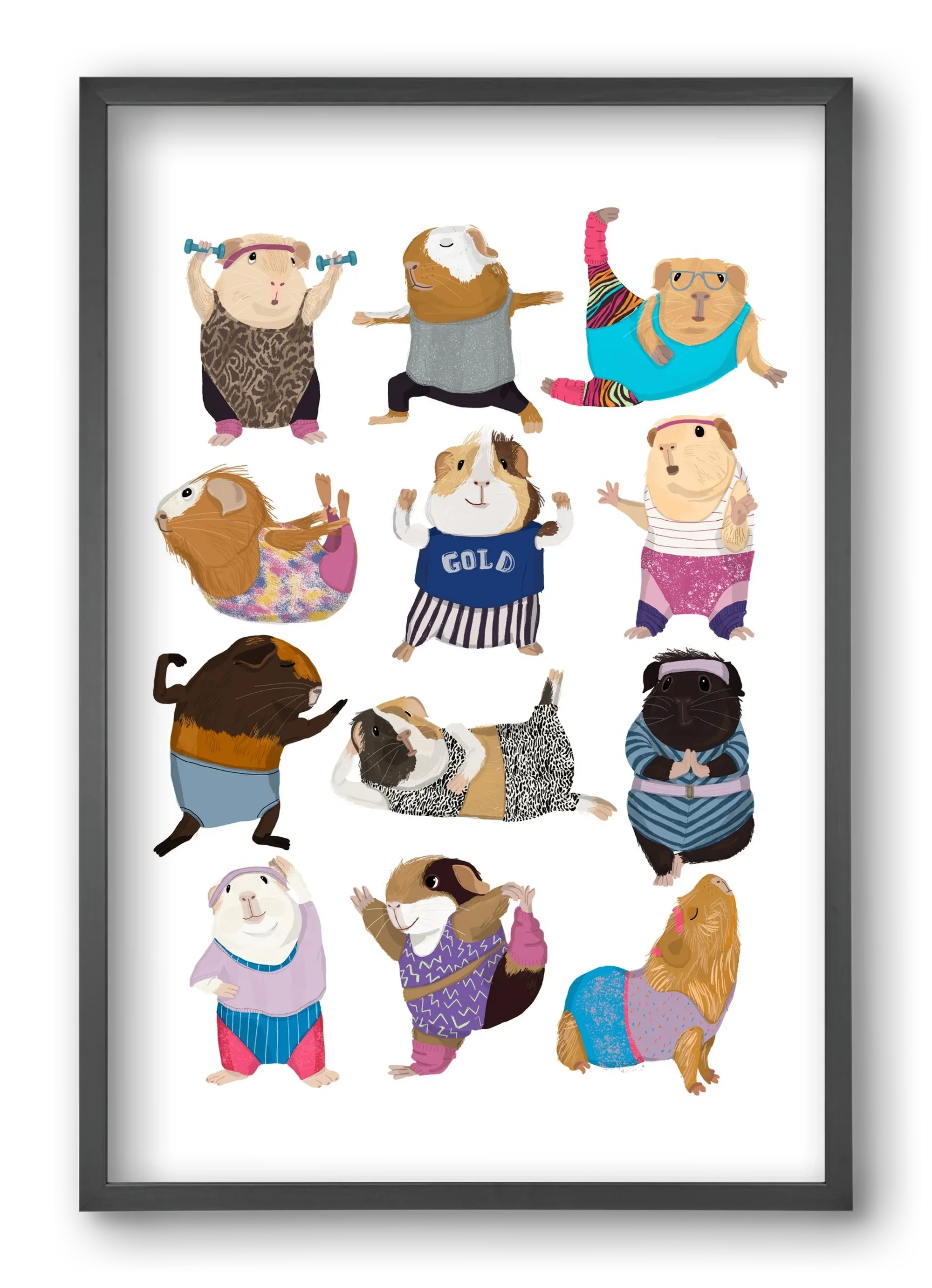 Guinea Pigs doing Aerobic - artbridge