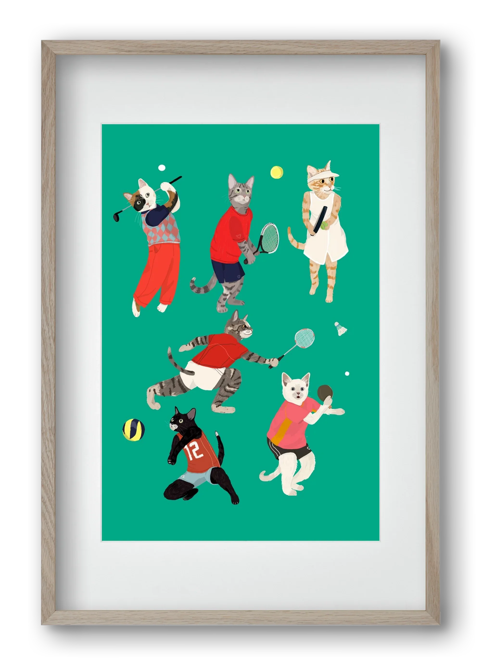 Cats doing ballsport - artbridge