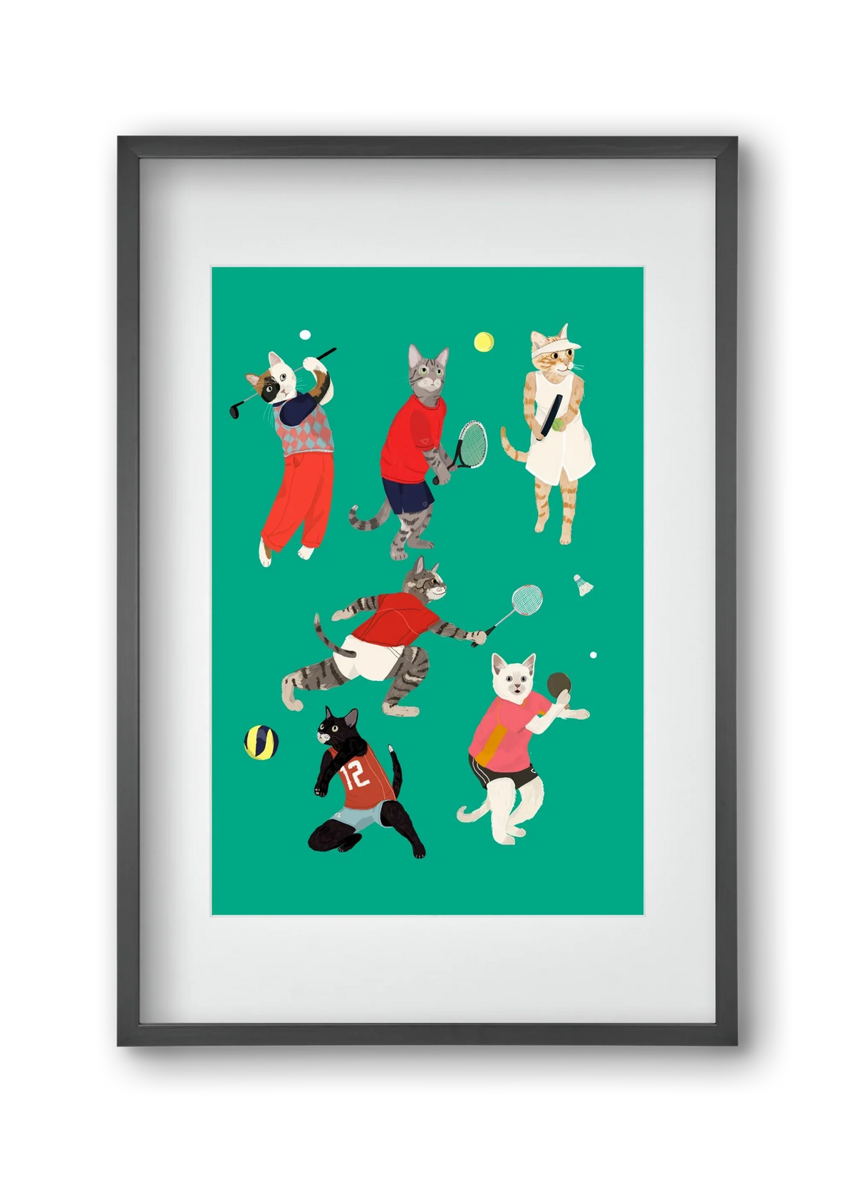 Cats doing ballsport - artbridge