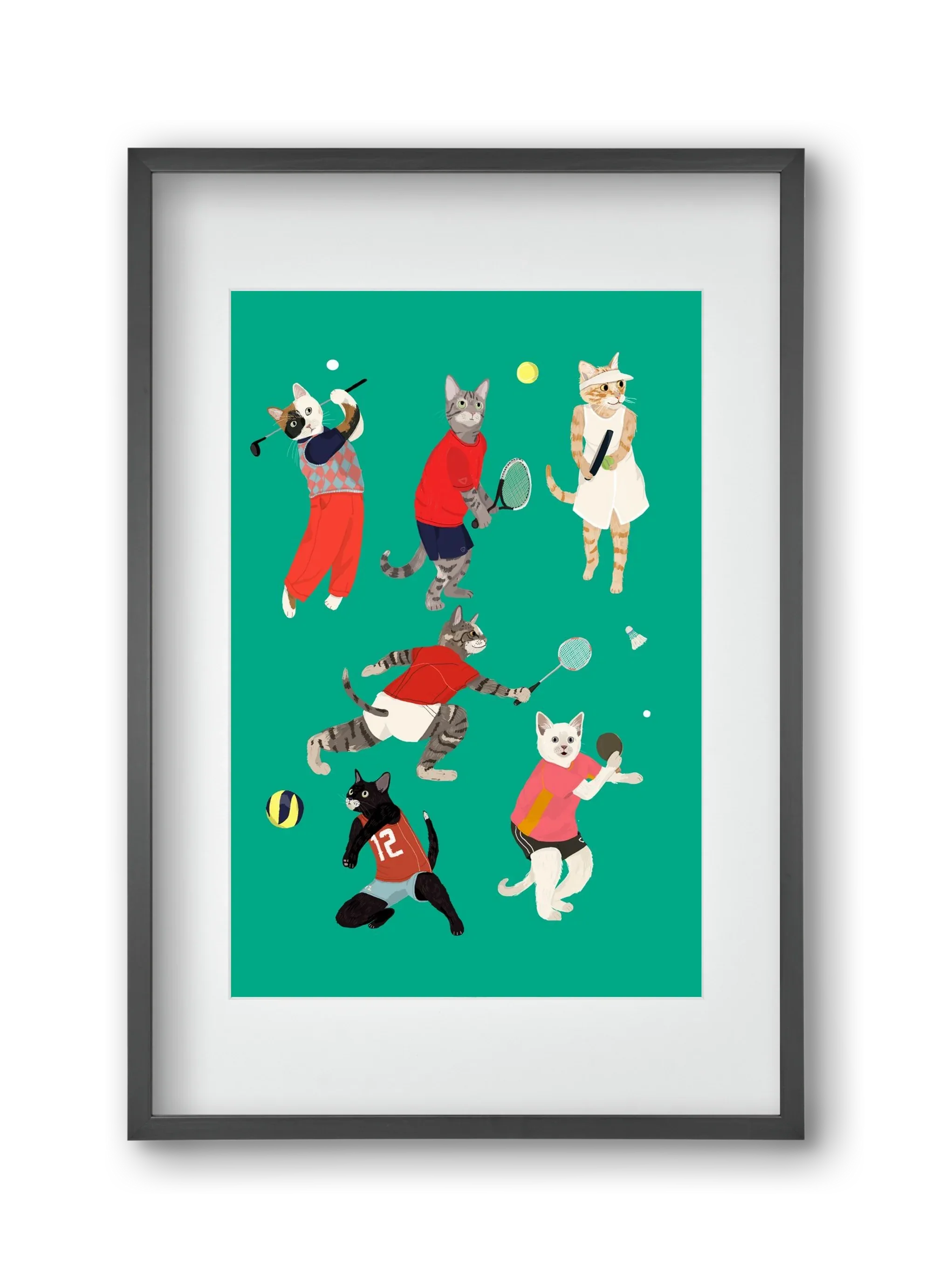 Cats doing ballsport - artbridge