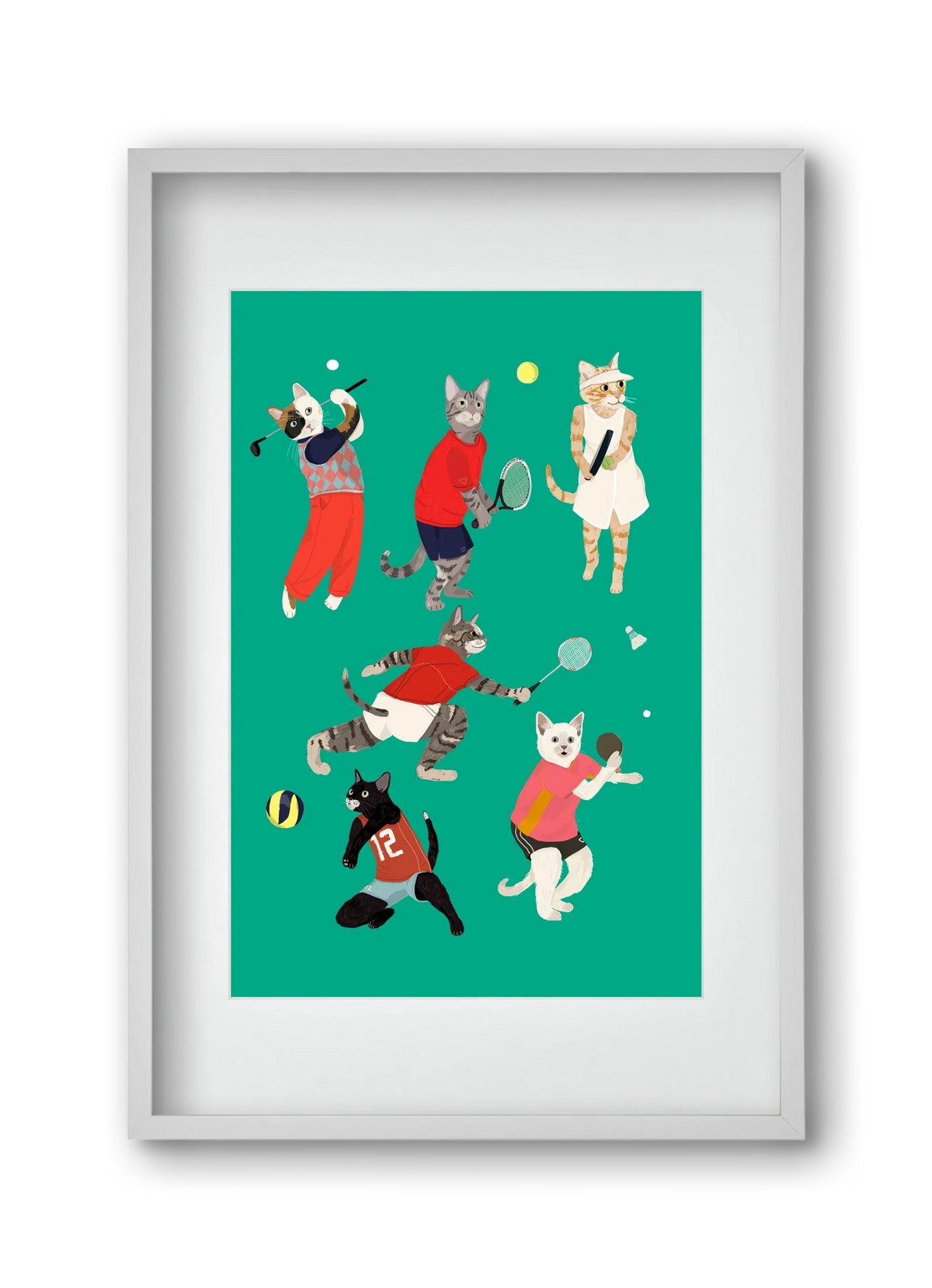 Cats doing ballsport - artbridge