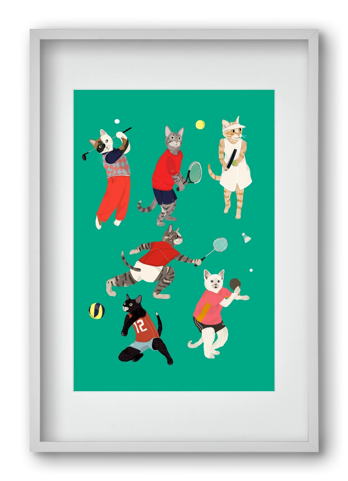 Cats doing ballsport - artbridge