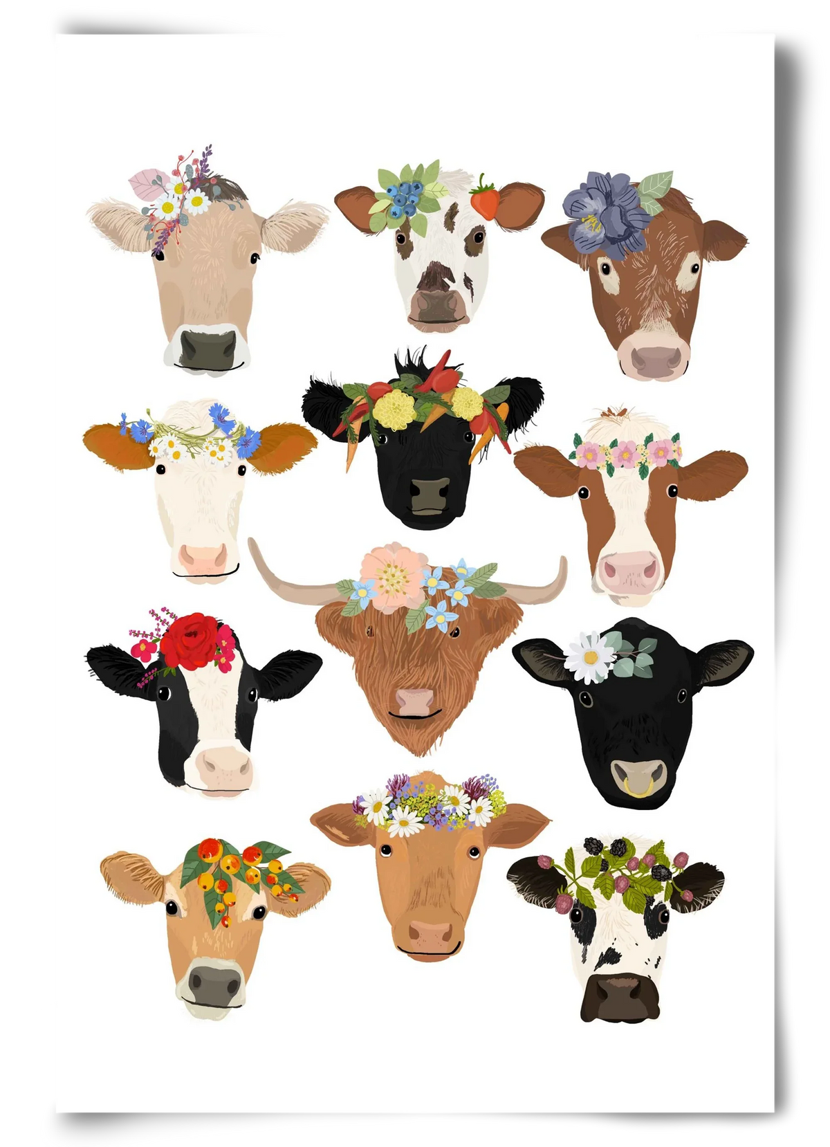 Flower Cow Print - artbridge