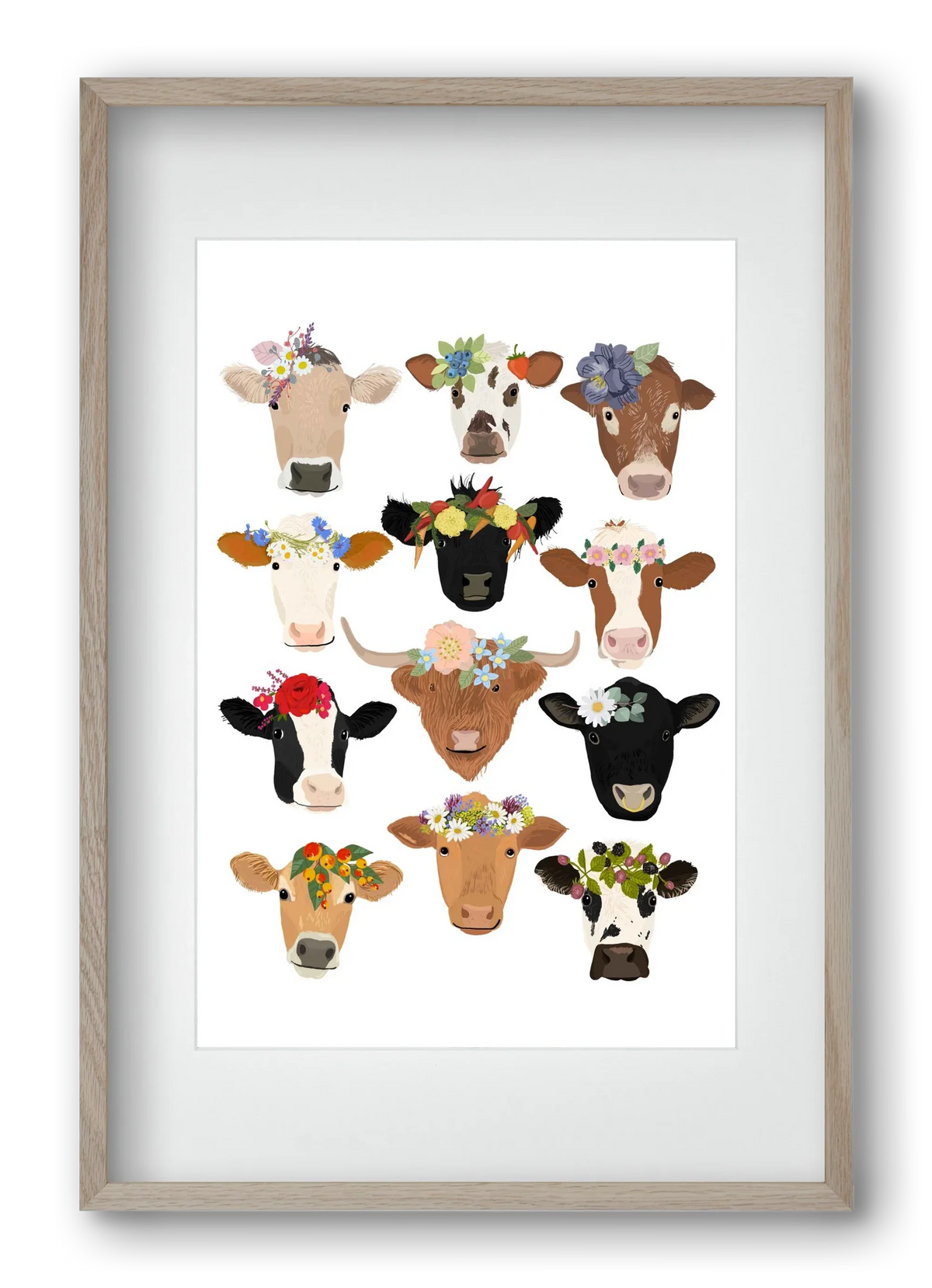 Flower Cow Print - artbridge