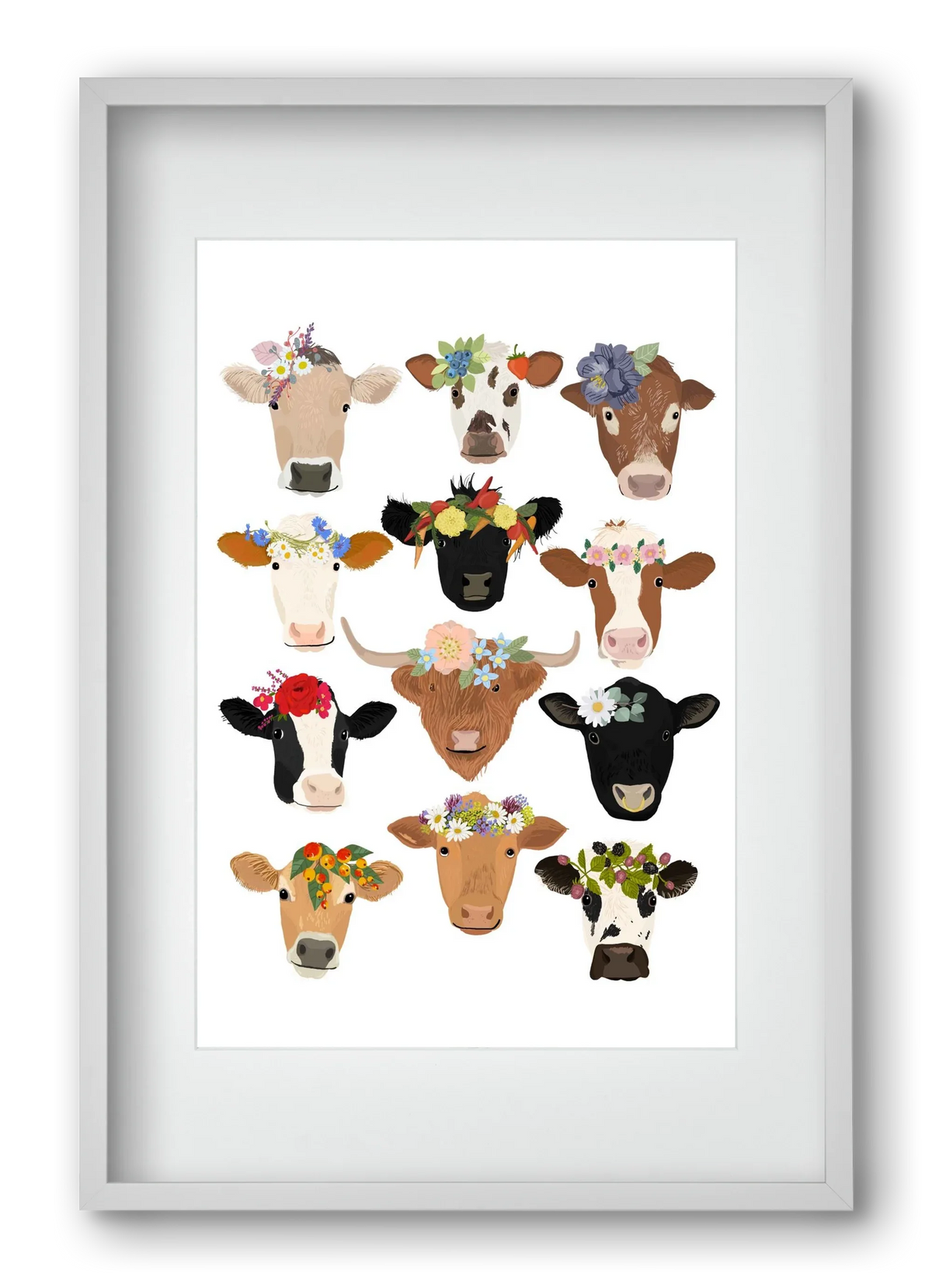 Flower Cow Print - artbridge