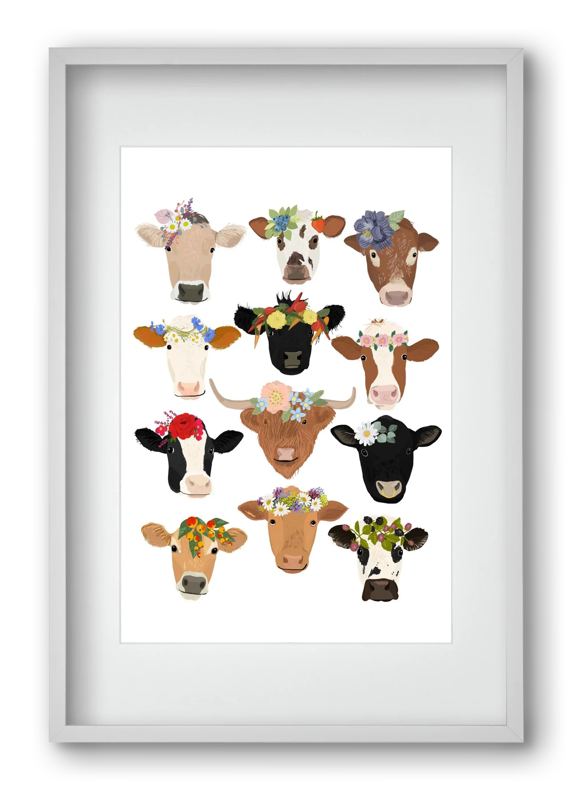 Flower Cow Print - artbridge