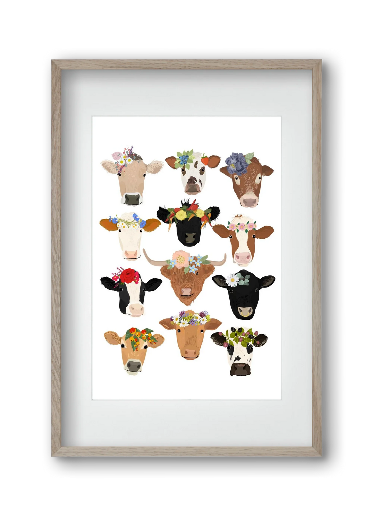 Flower Cow Print - artbridge