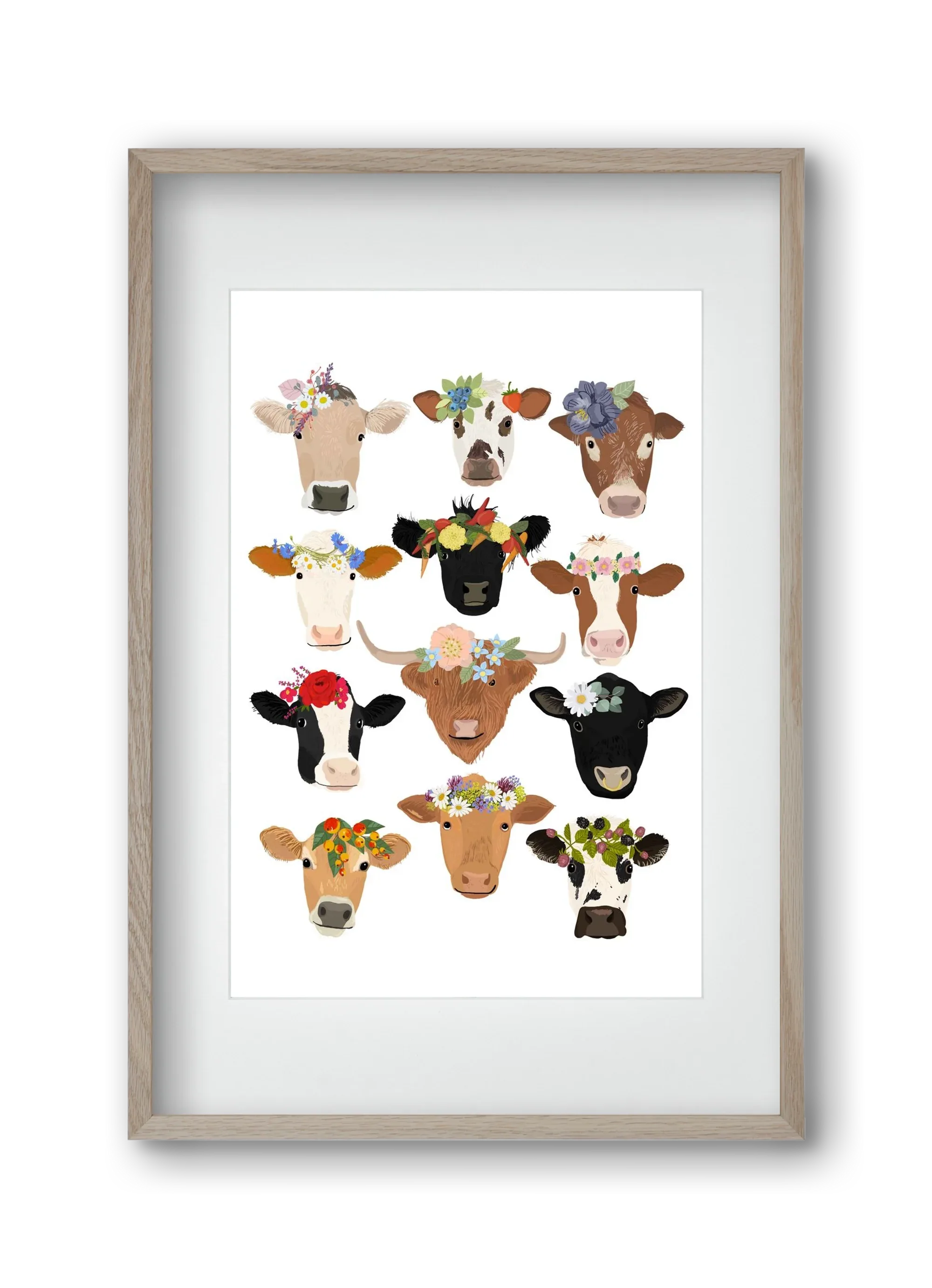 Flower Cow Print - artbridge