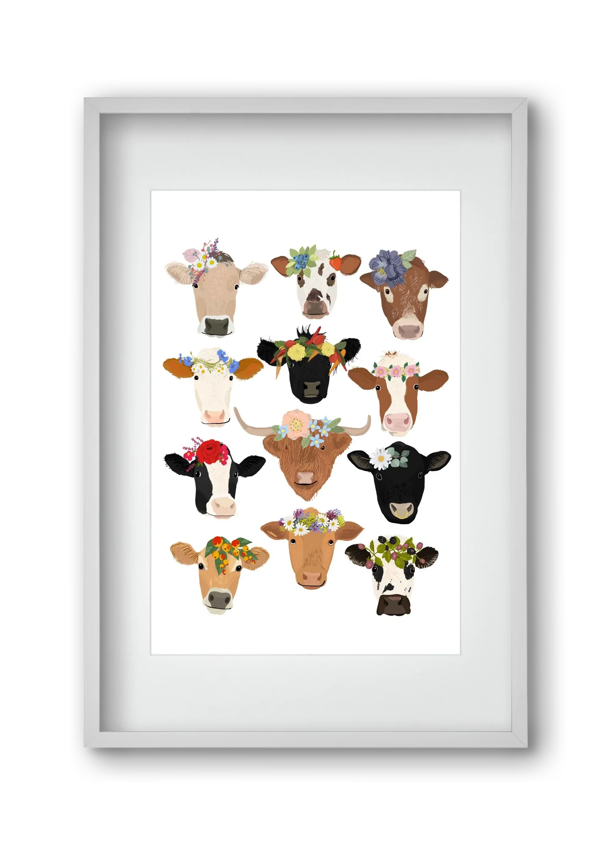 Flower Cow Print - artbridge